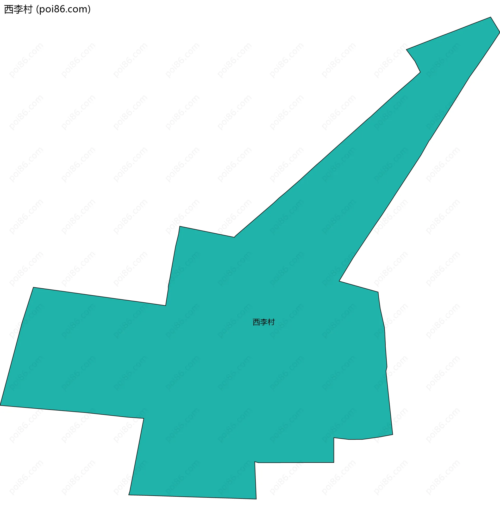 西李村边界地图