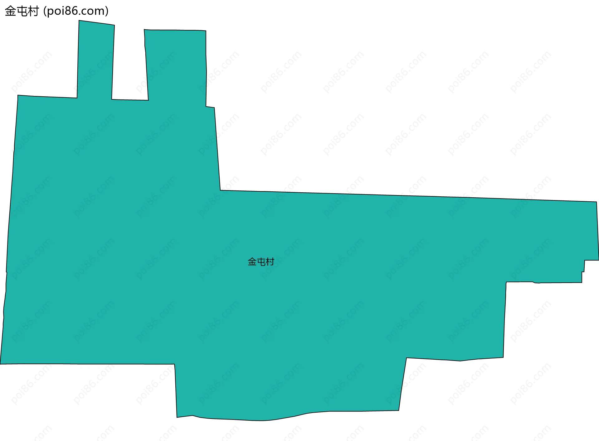 金屯村边界地图