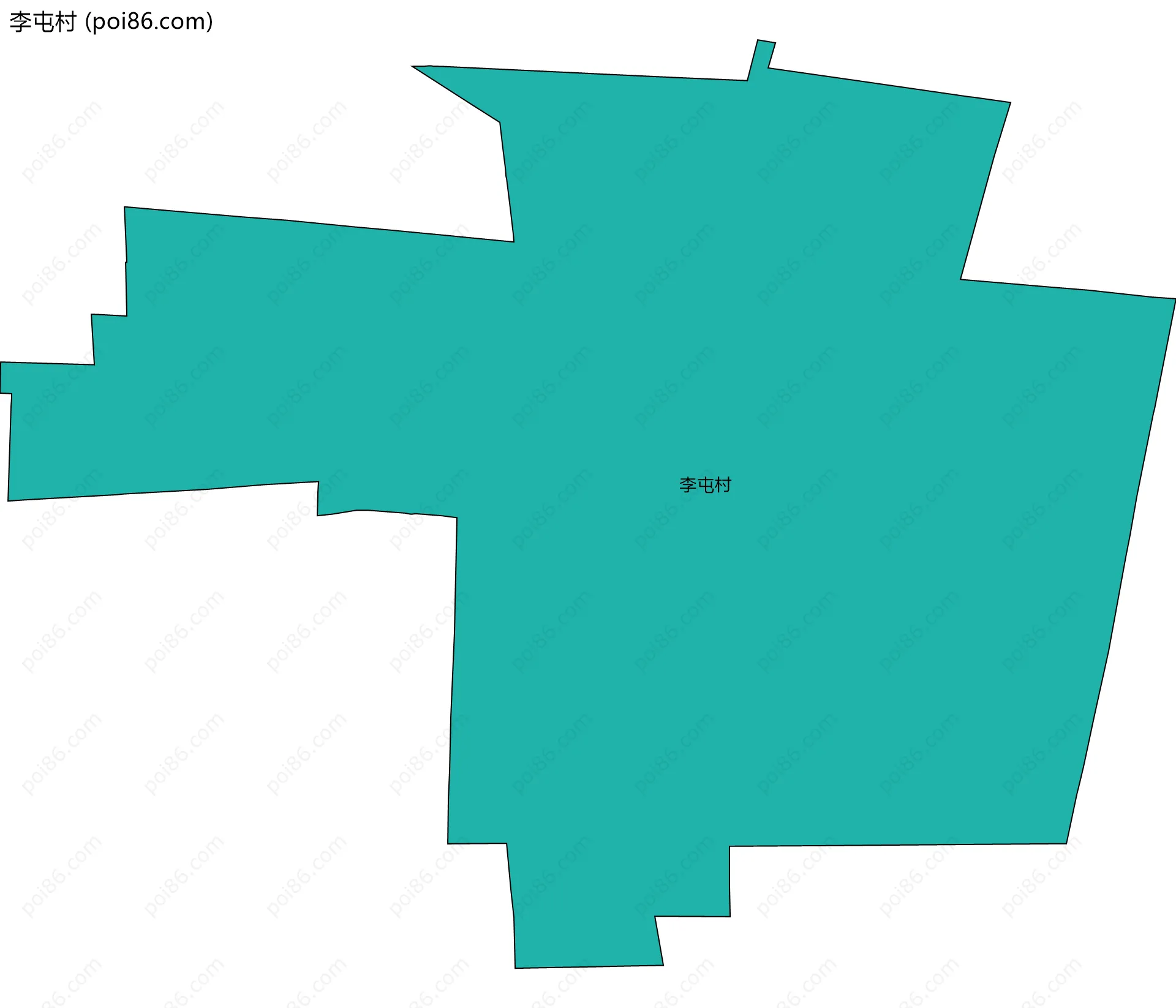 李屯村边界地图