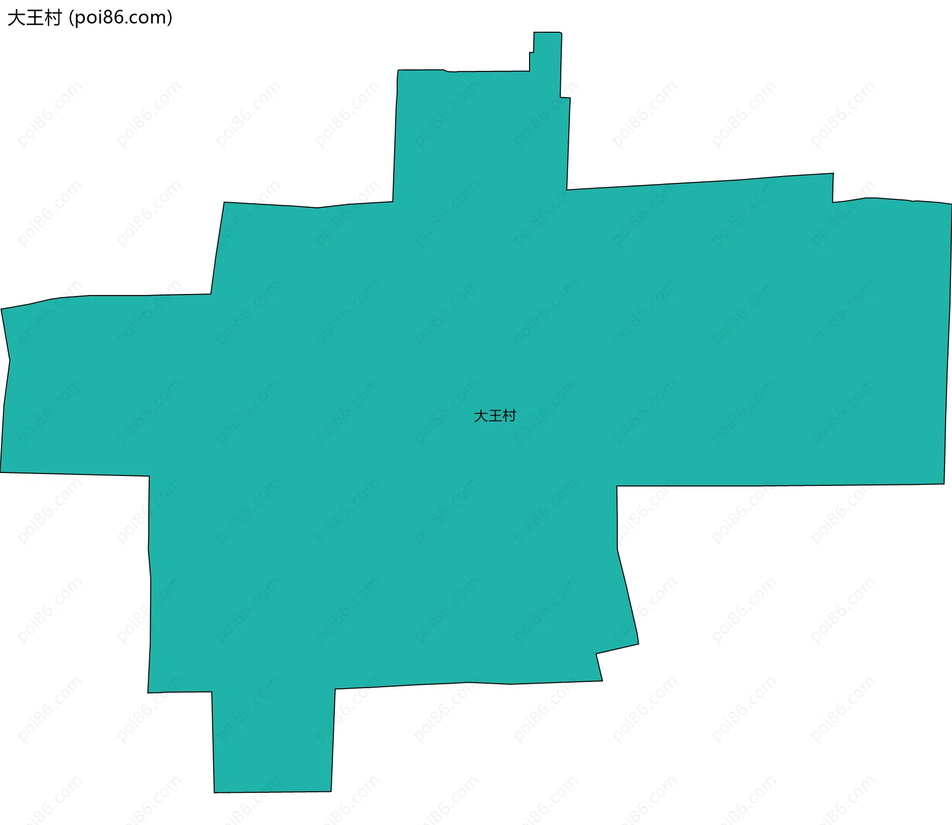 大王村边界地图