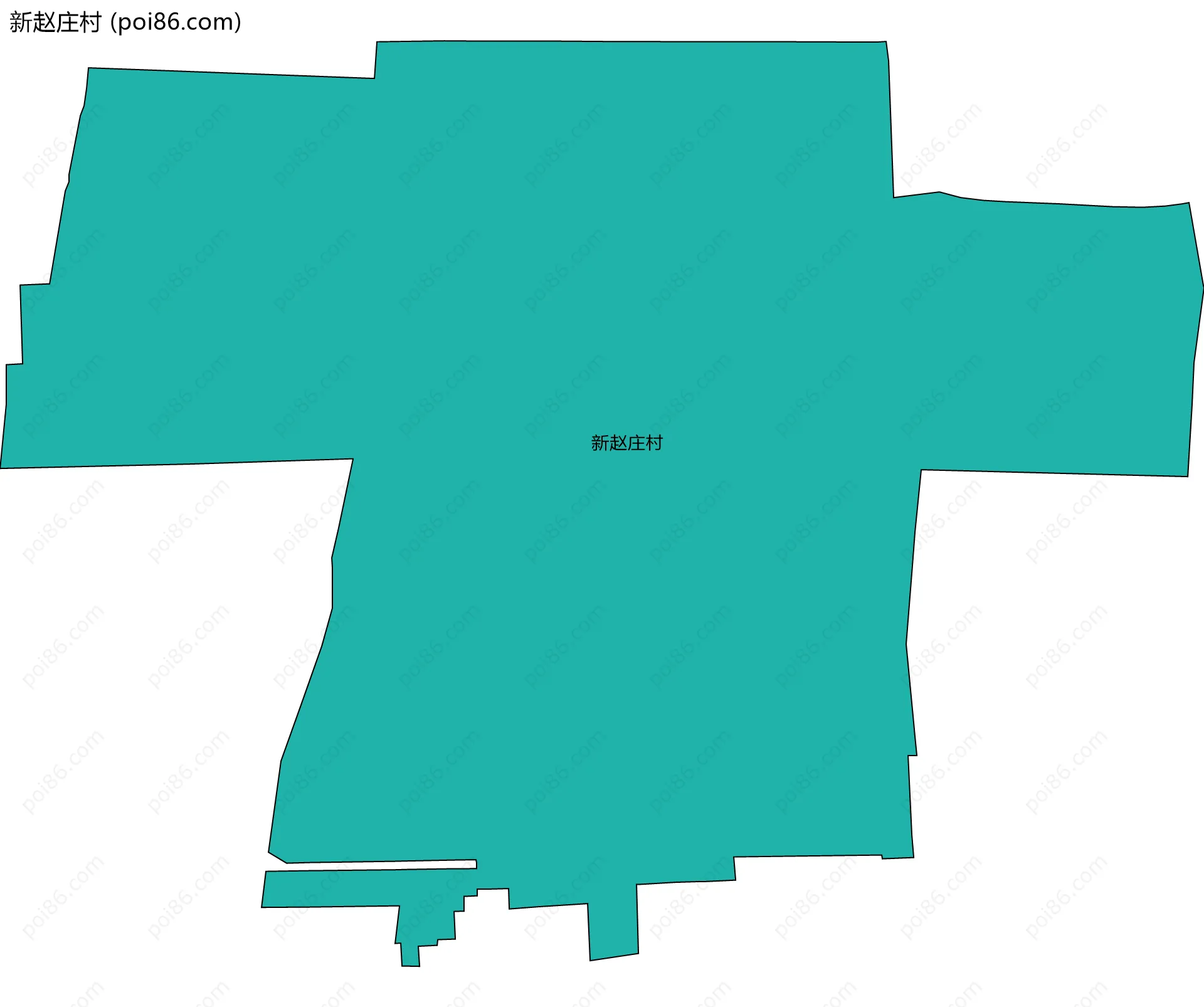 新赵庄村边界地图