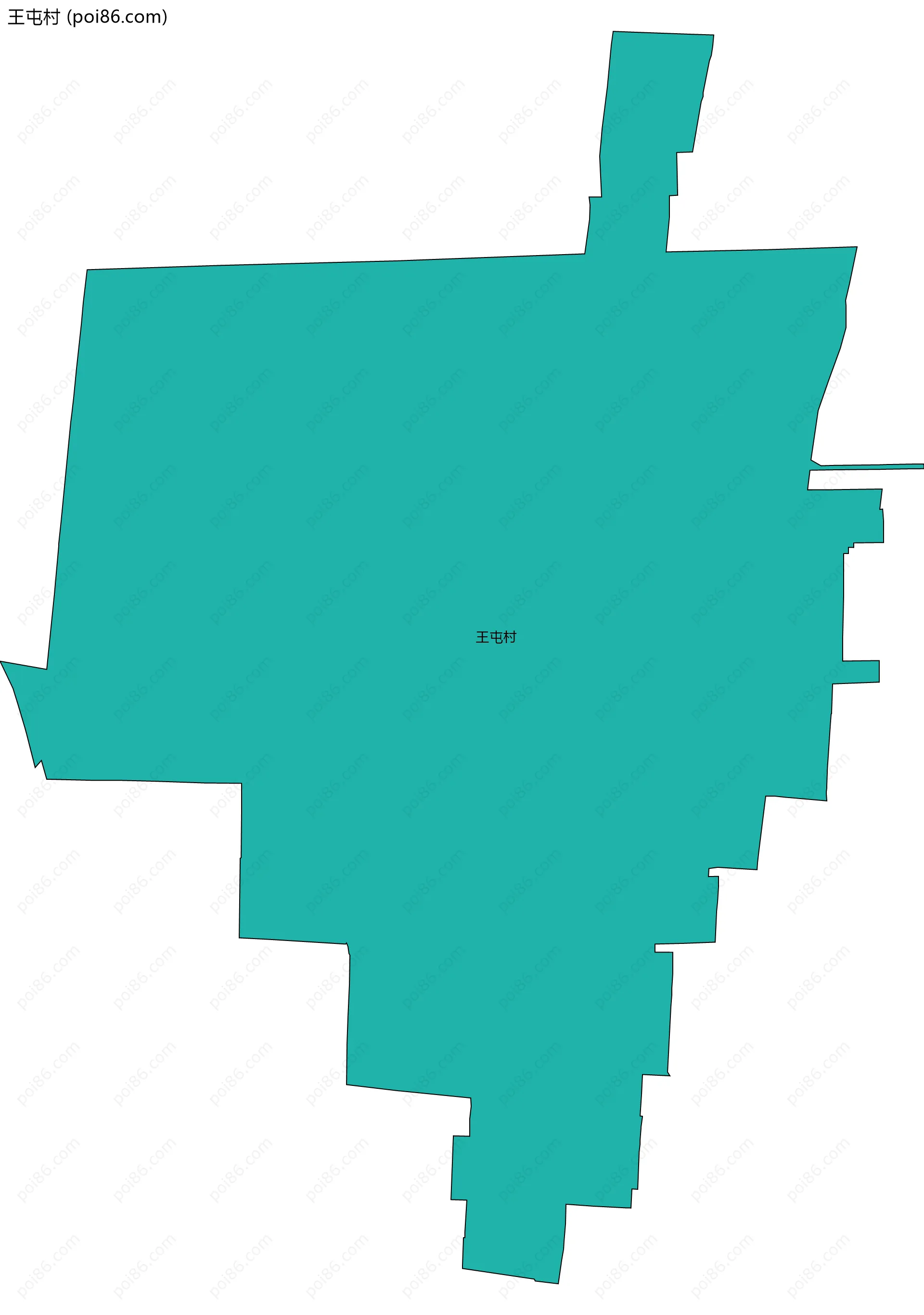 王屯村边界地图