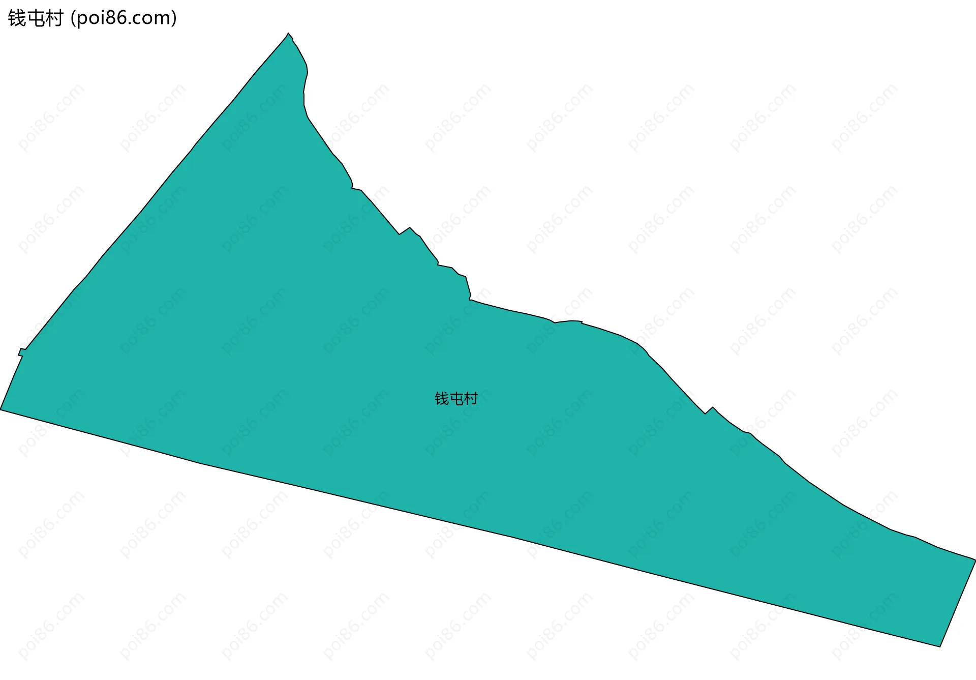 钱屯村边界地图