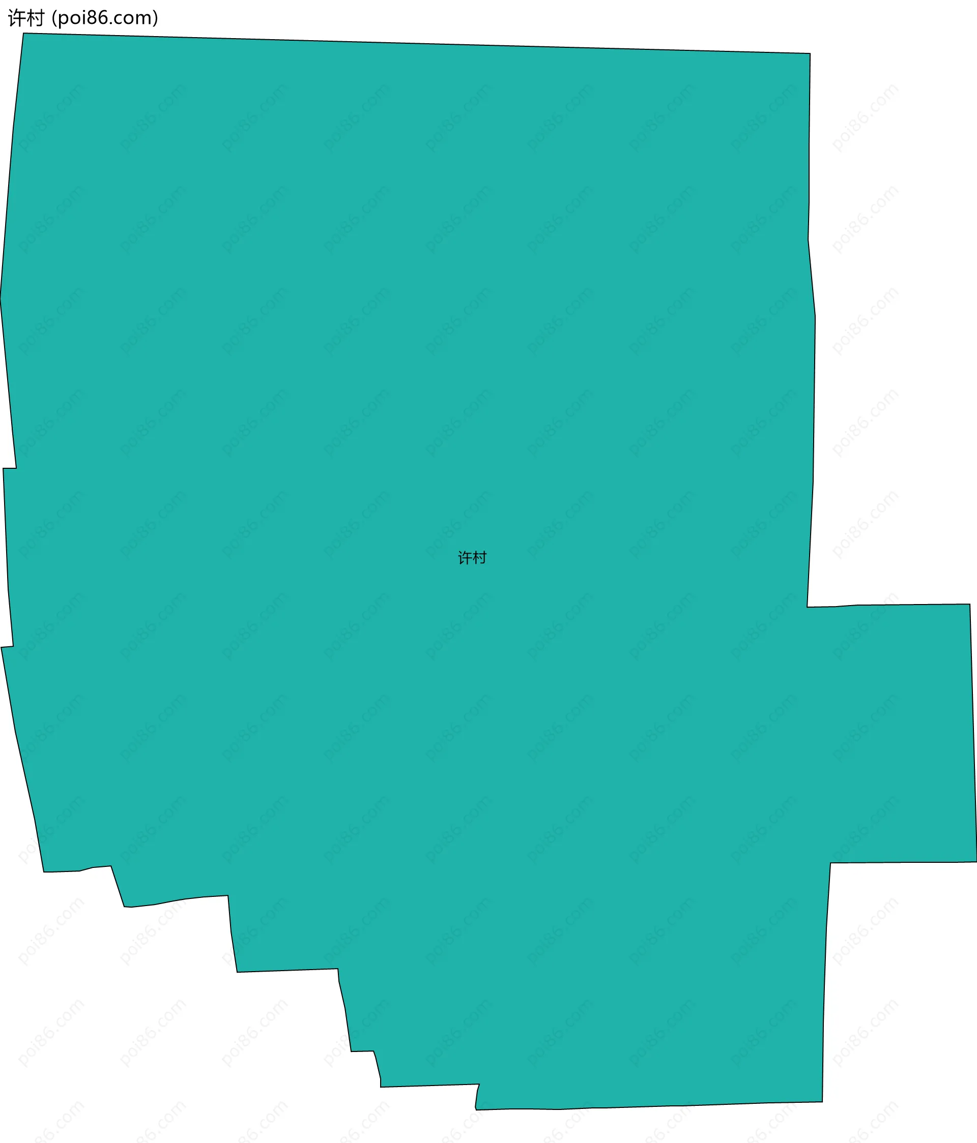 许村边界地图