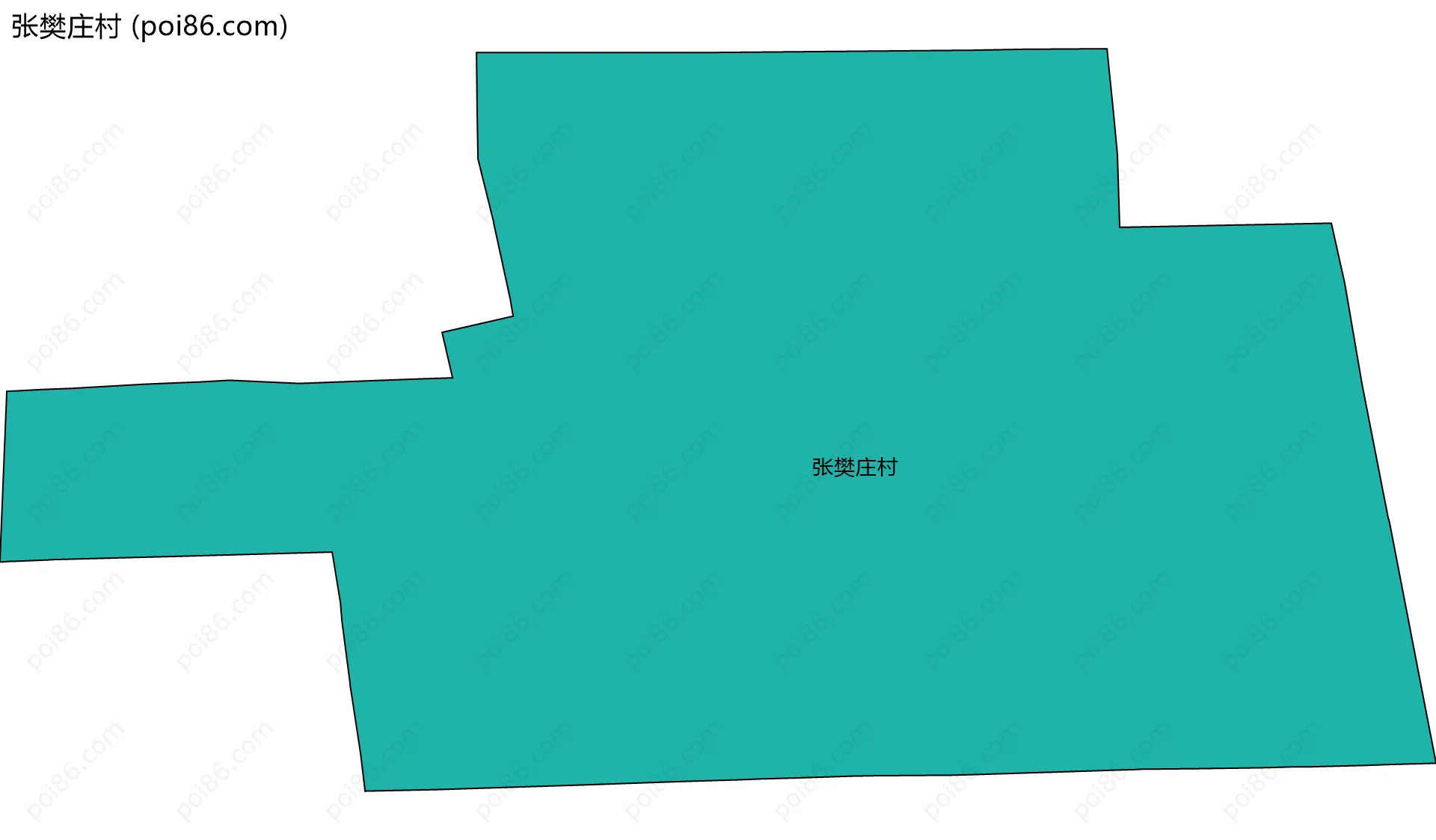 张樊庄村边界地图