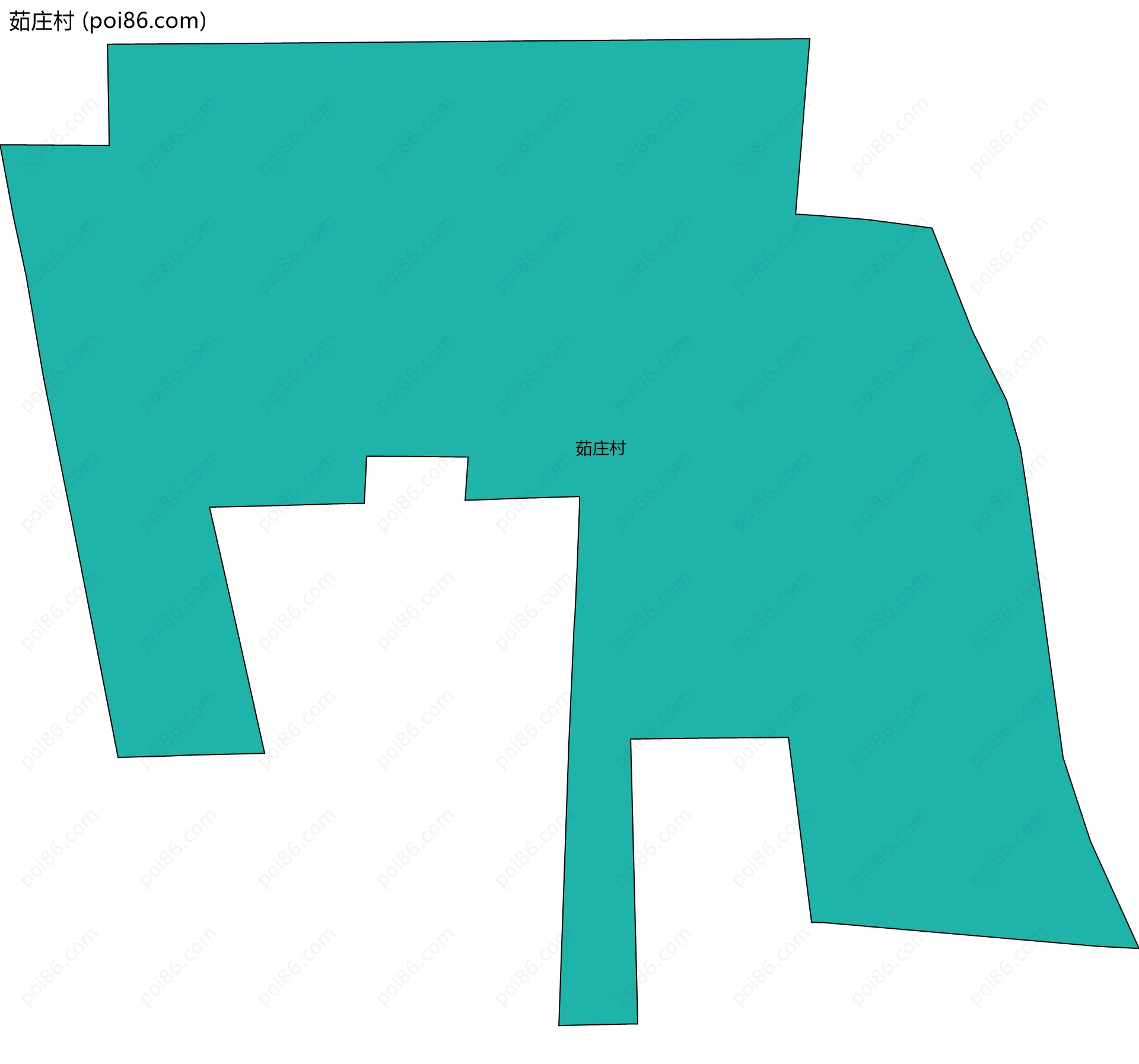 茹庄村边界地图