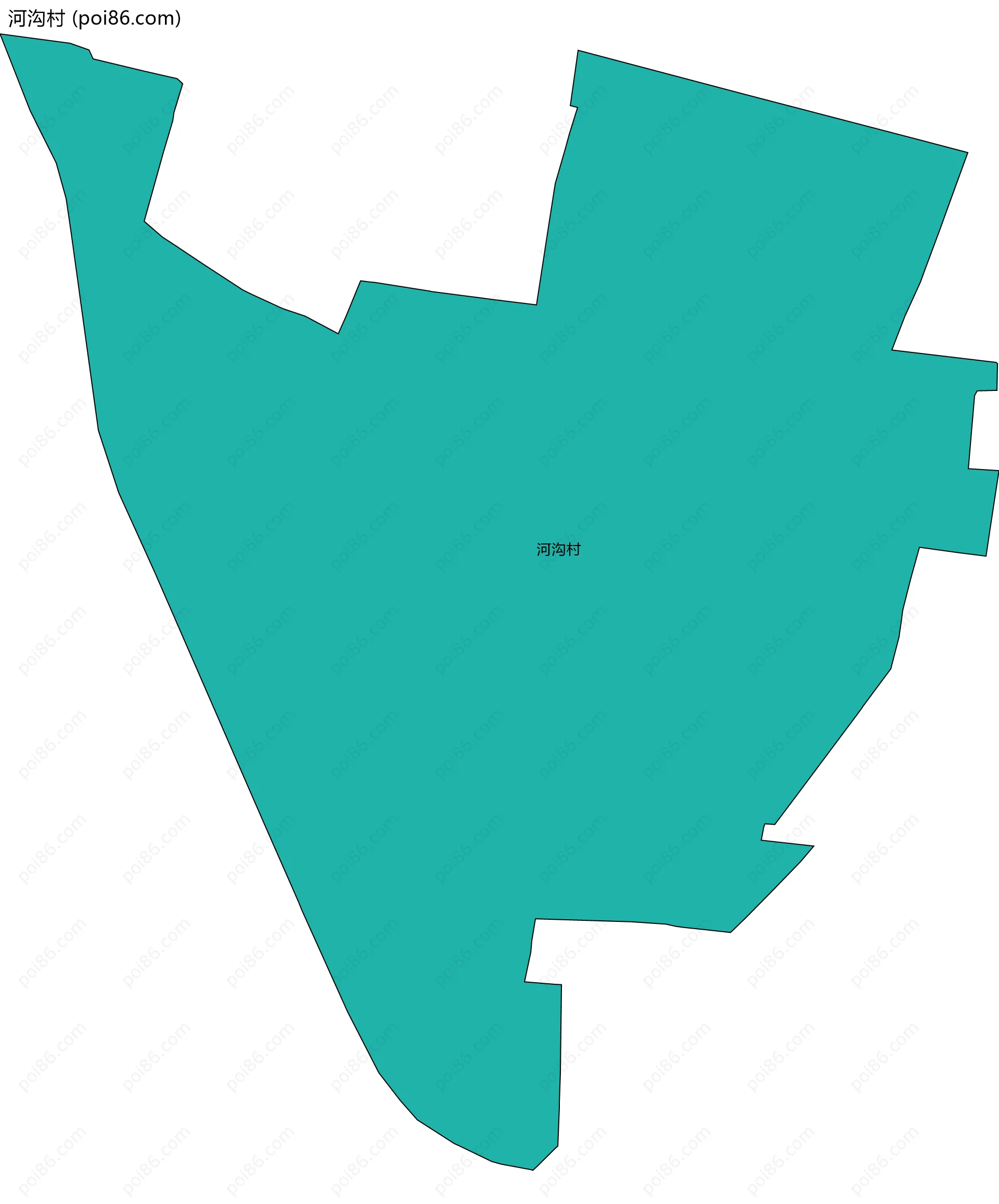 河沟村边界地图