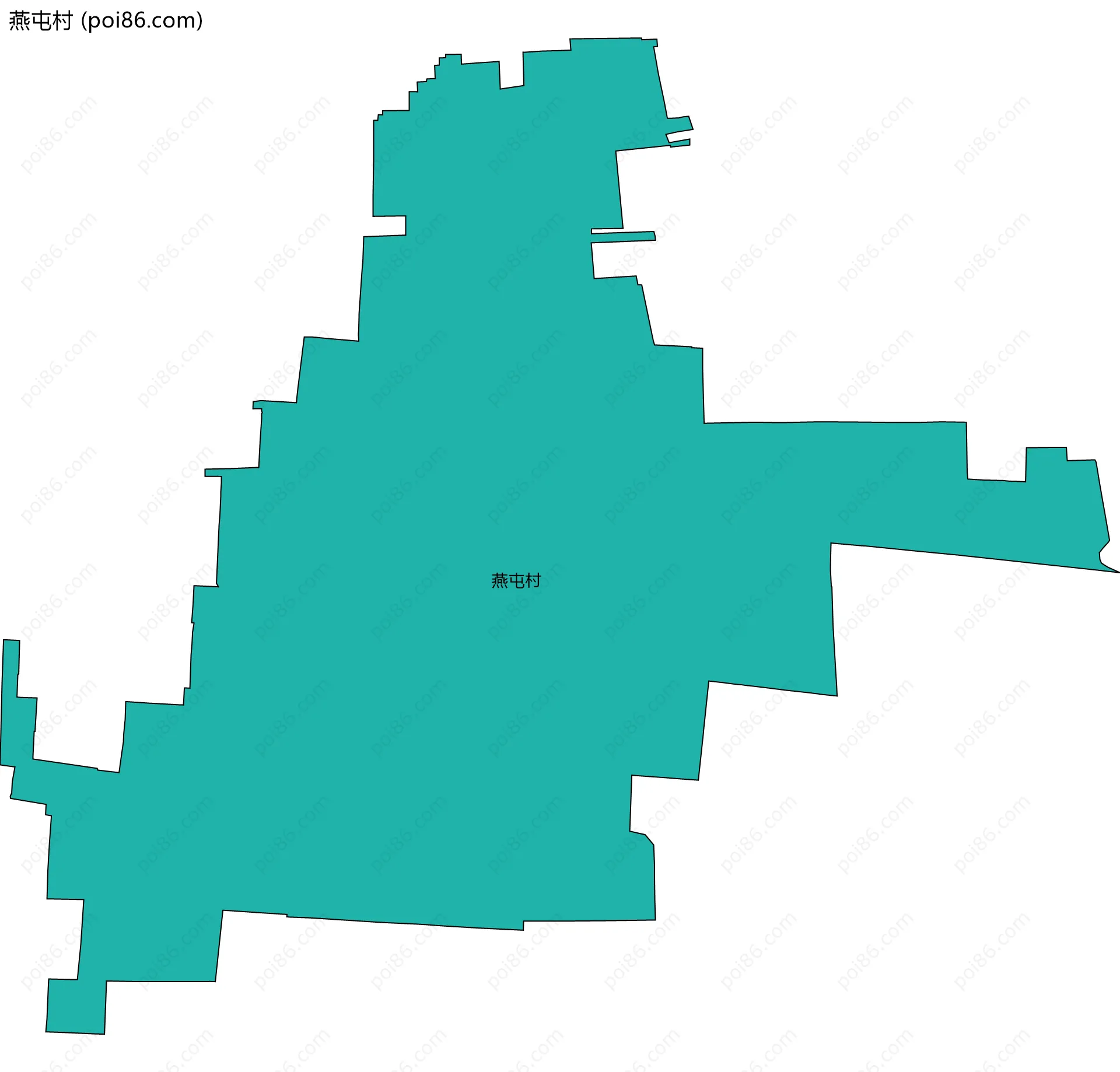 燕屯村边界地图