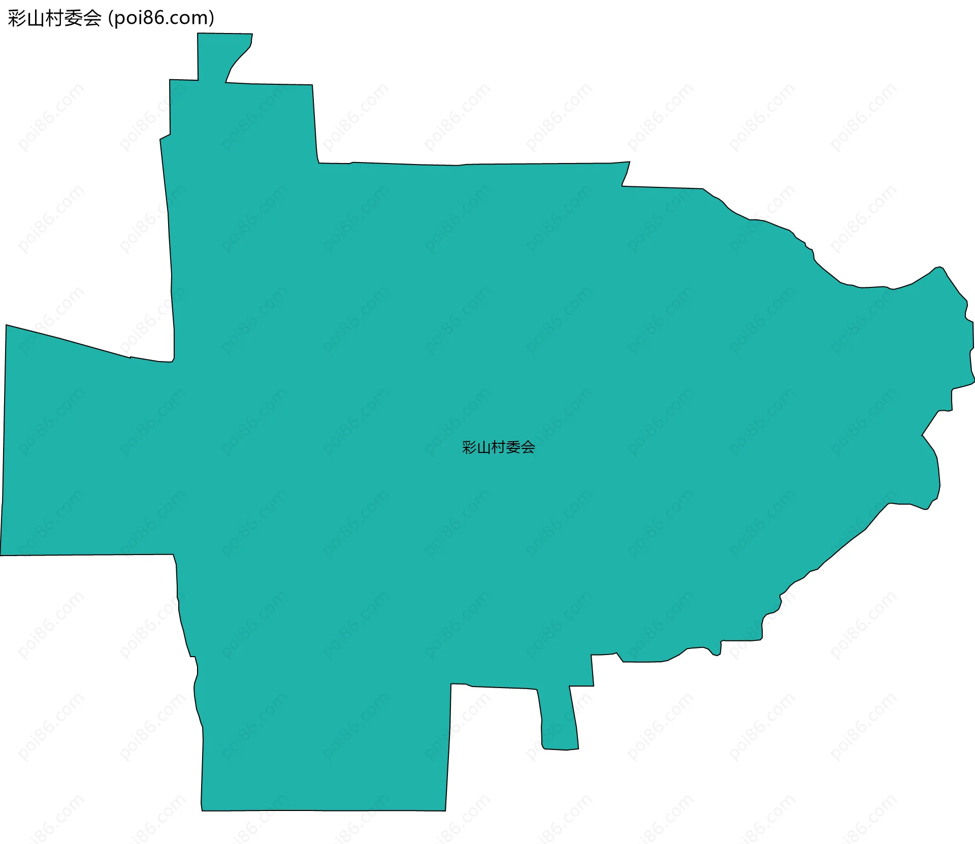 彩山村委会边界地图