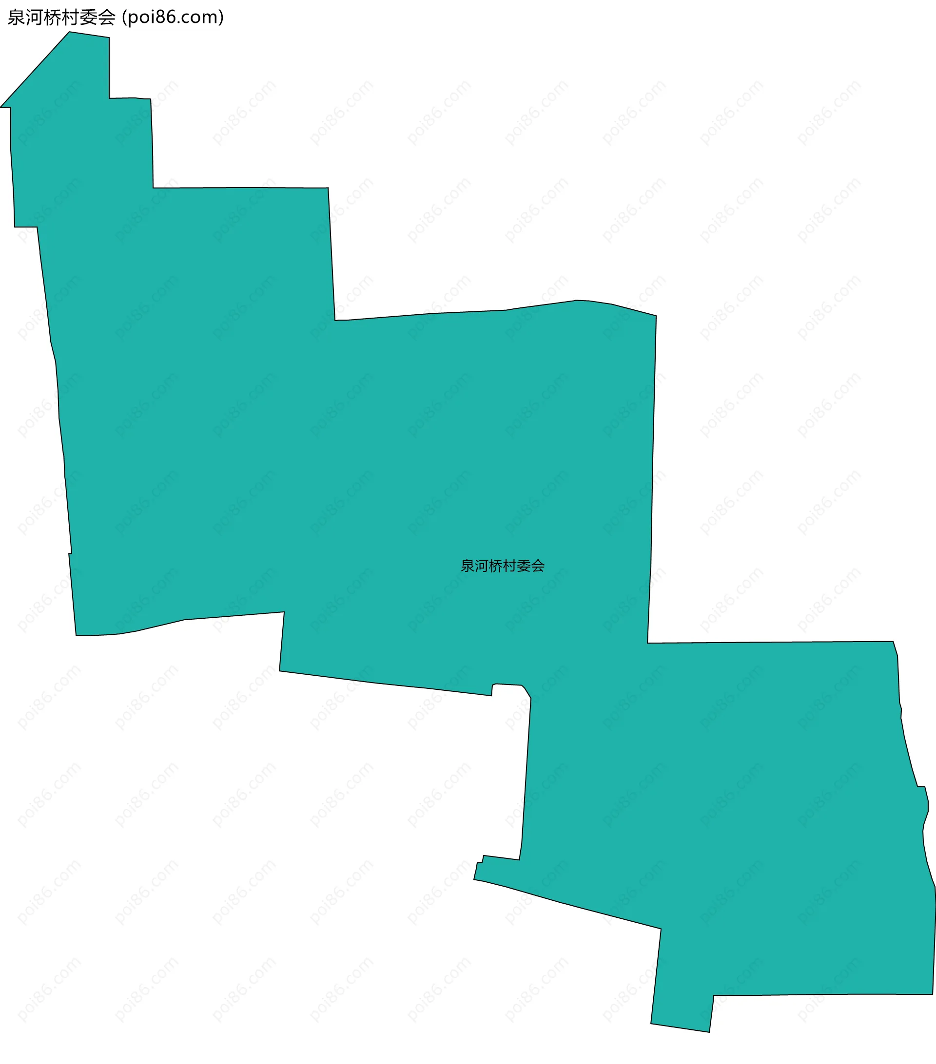 泉河桥村委会边界地图