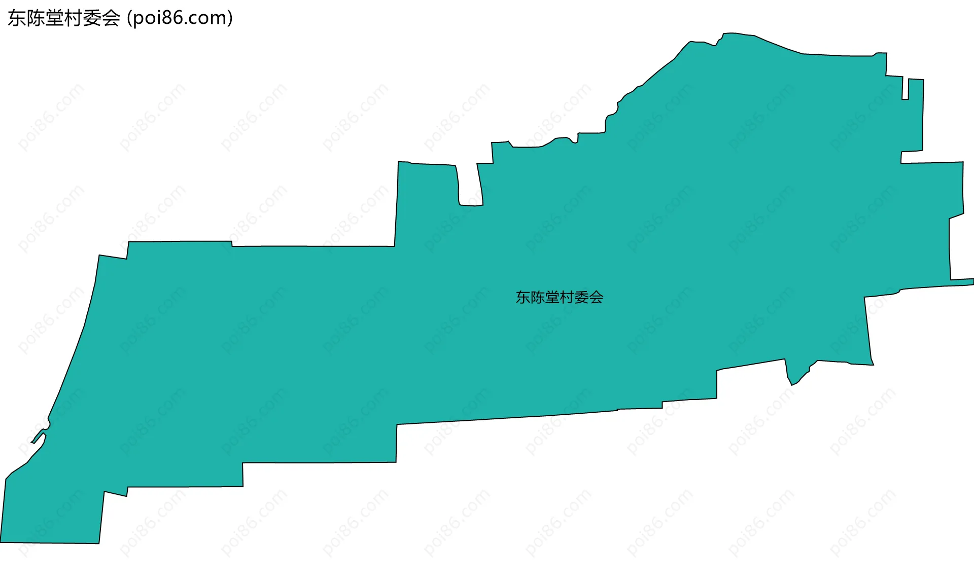 东陈堂村委会边界地图