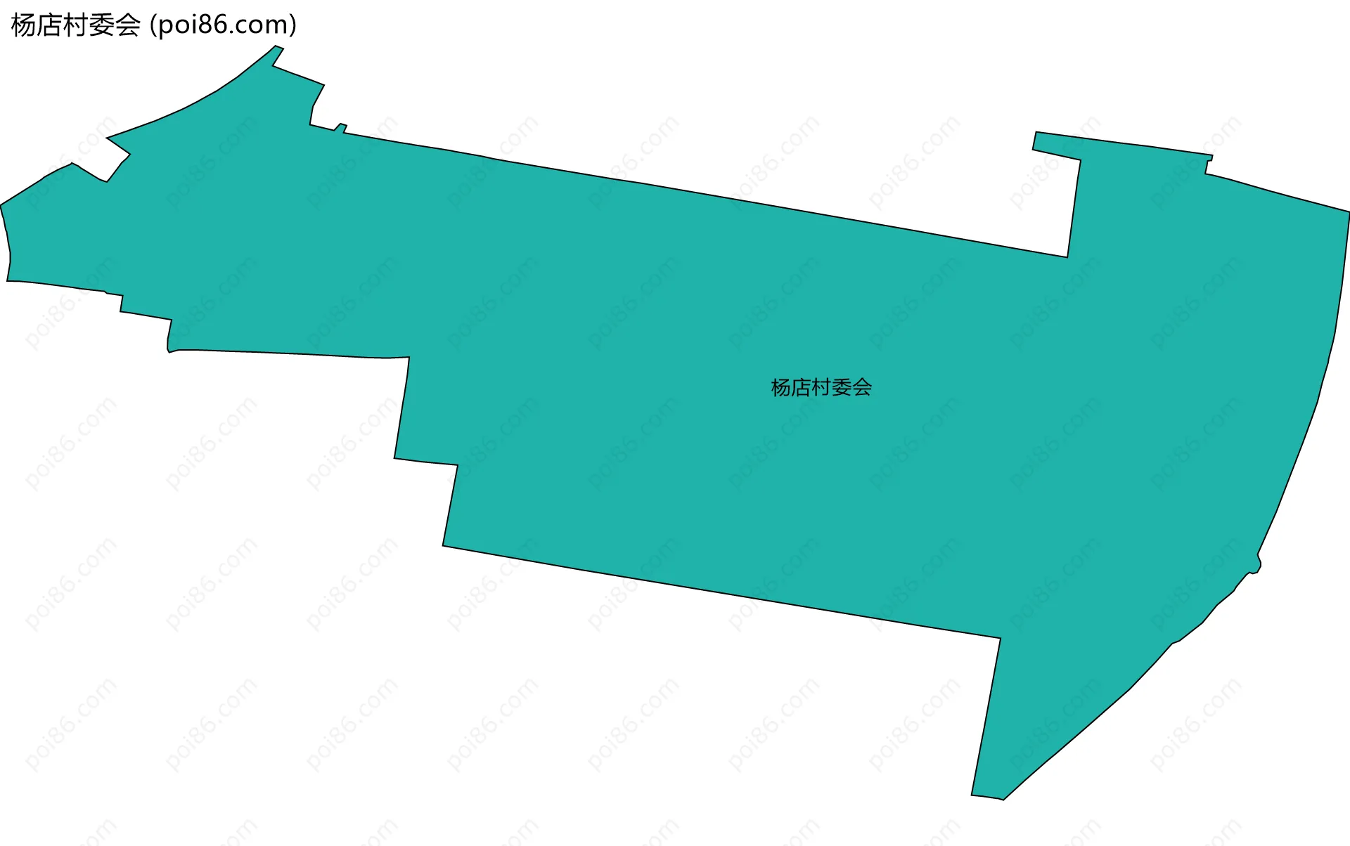 杨店村委会边界地图