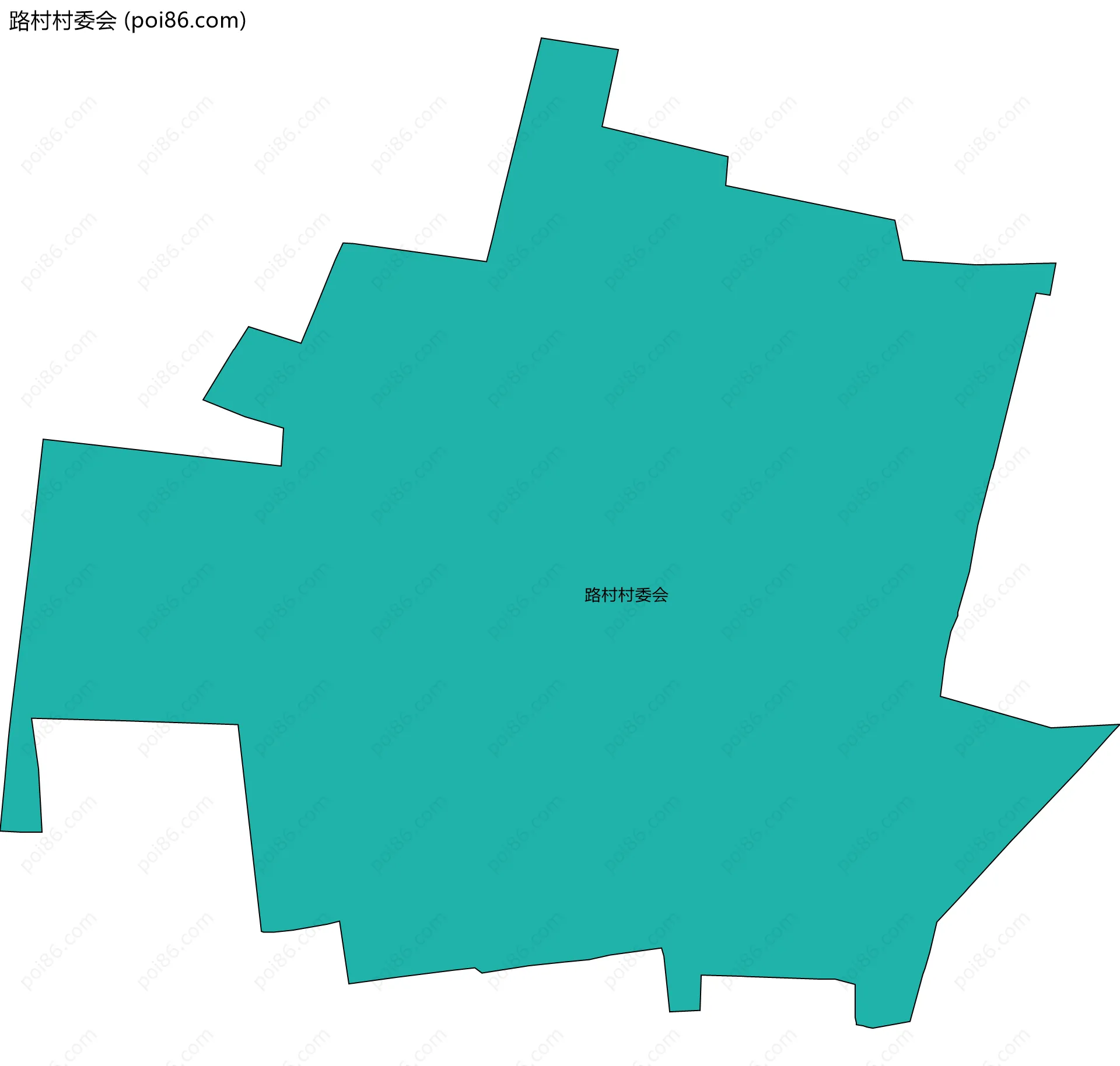 路村村委会边界地图
