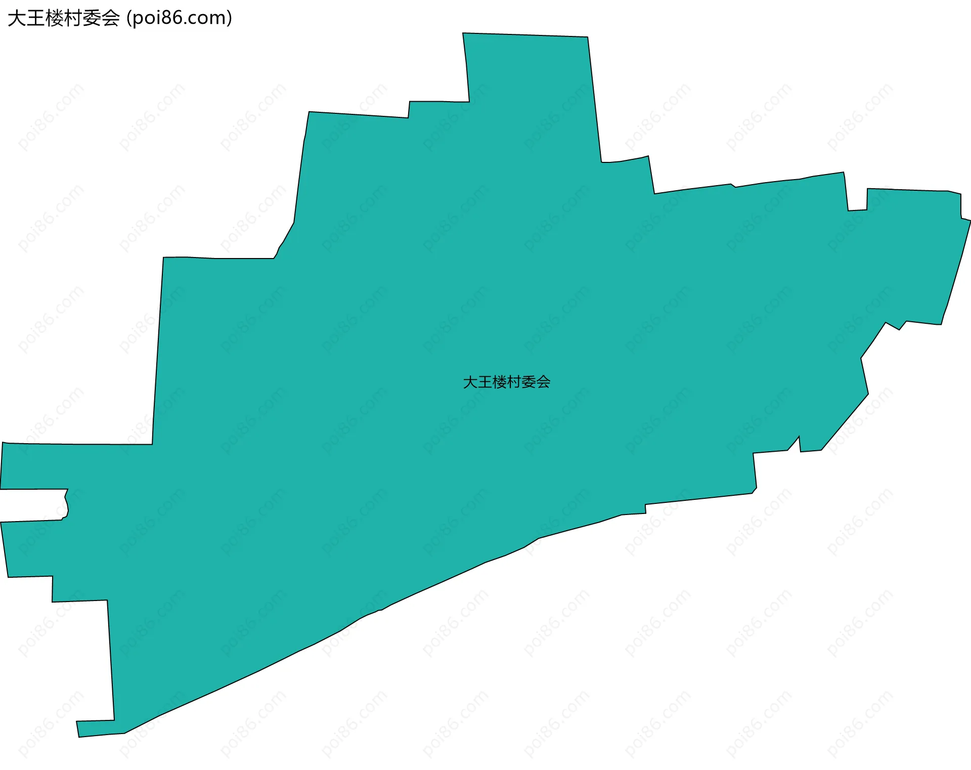 大王楼村委会边界地图