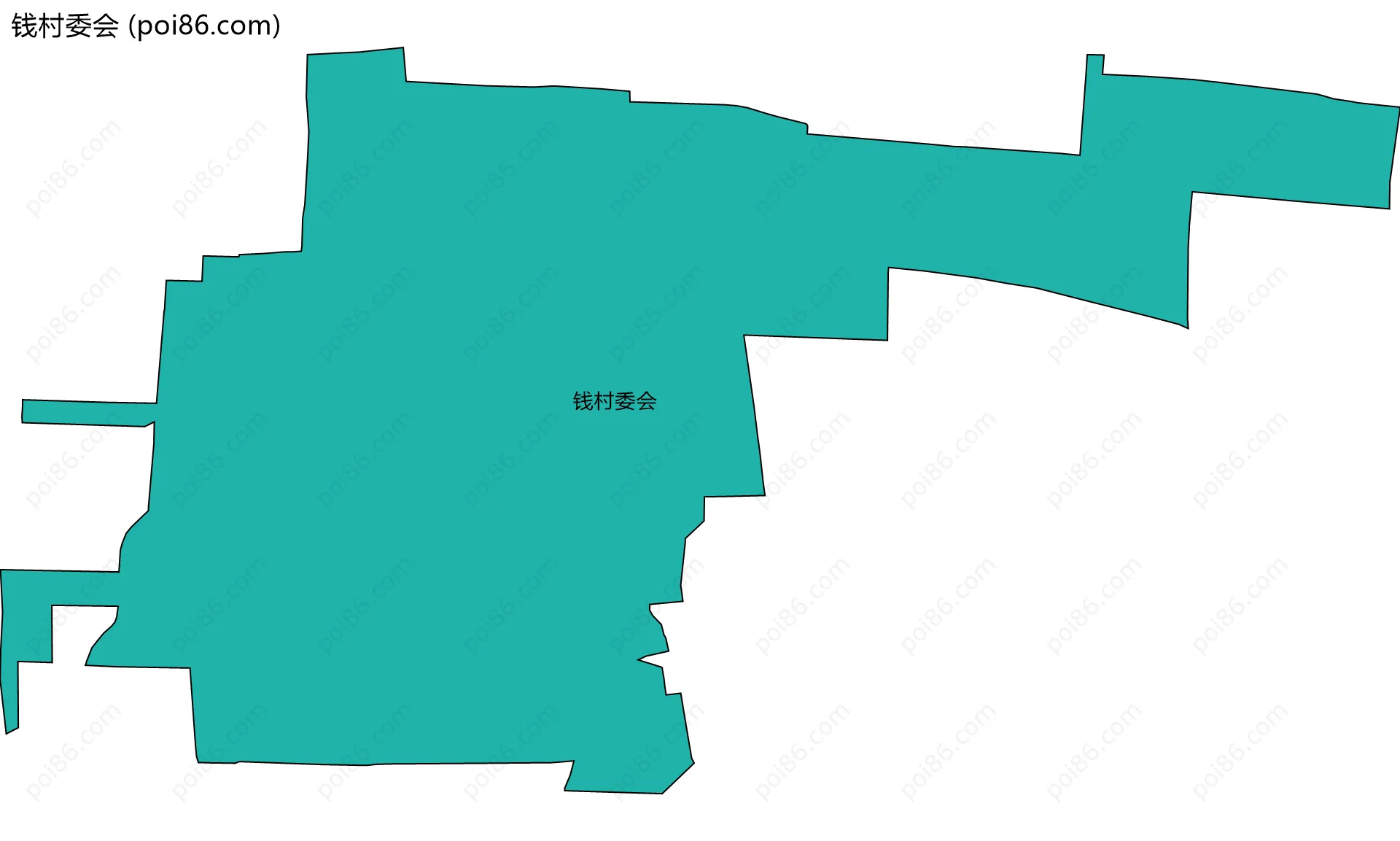 钱村委会边界地图