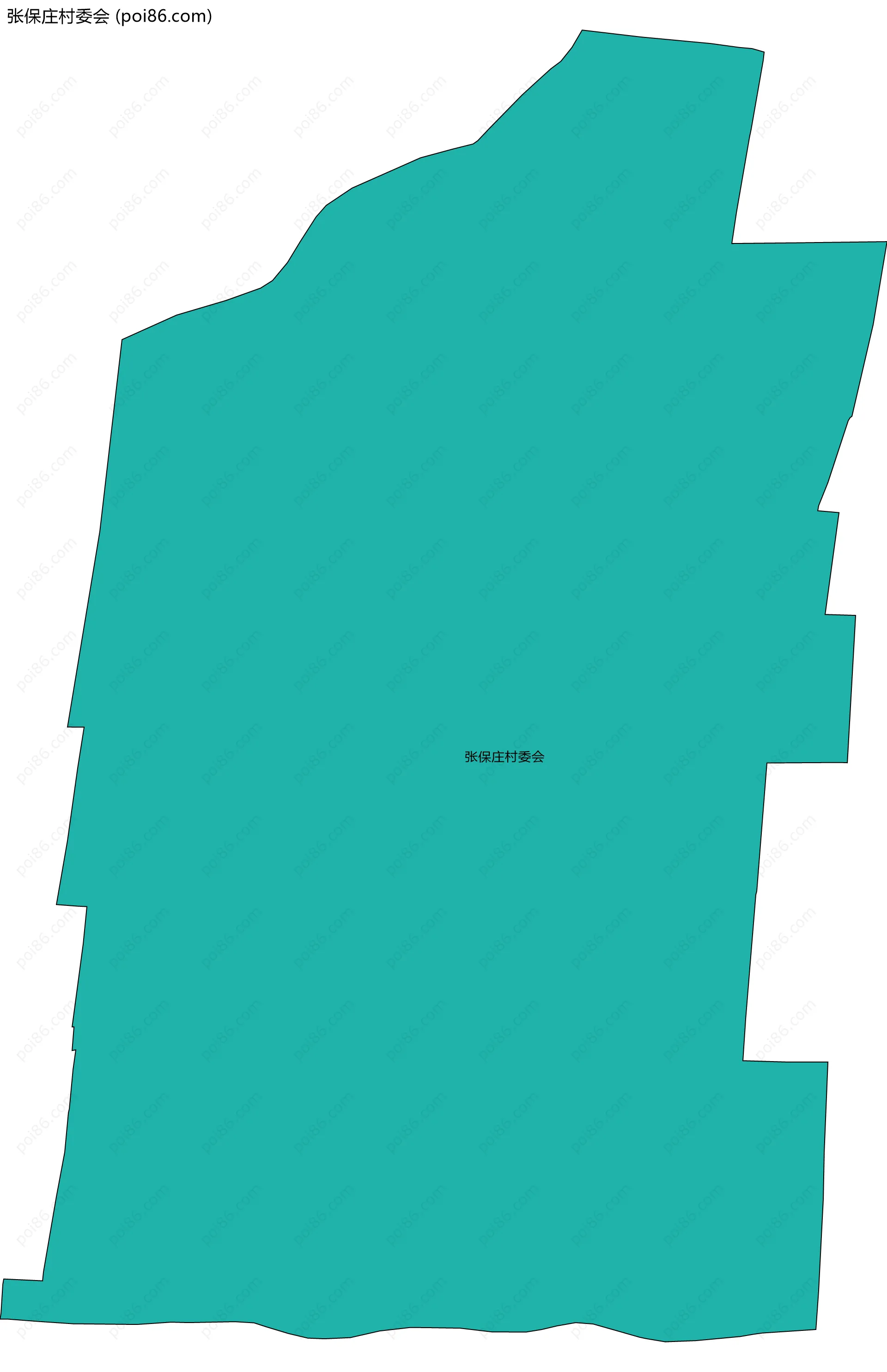 张保庄村委会边界地图