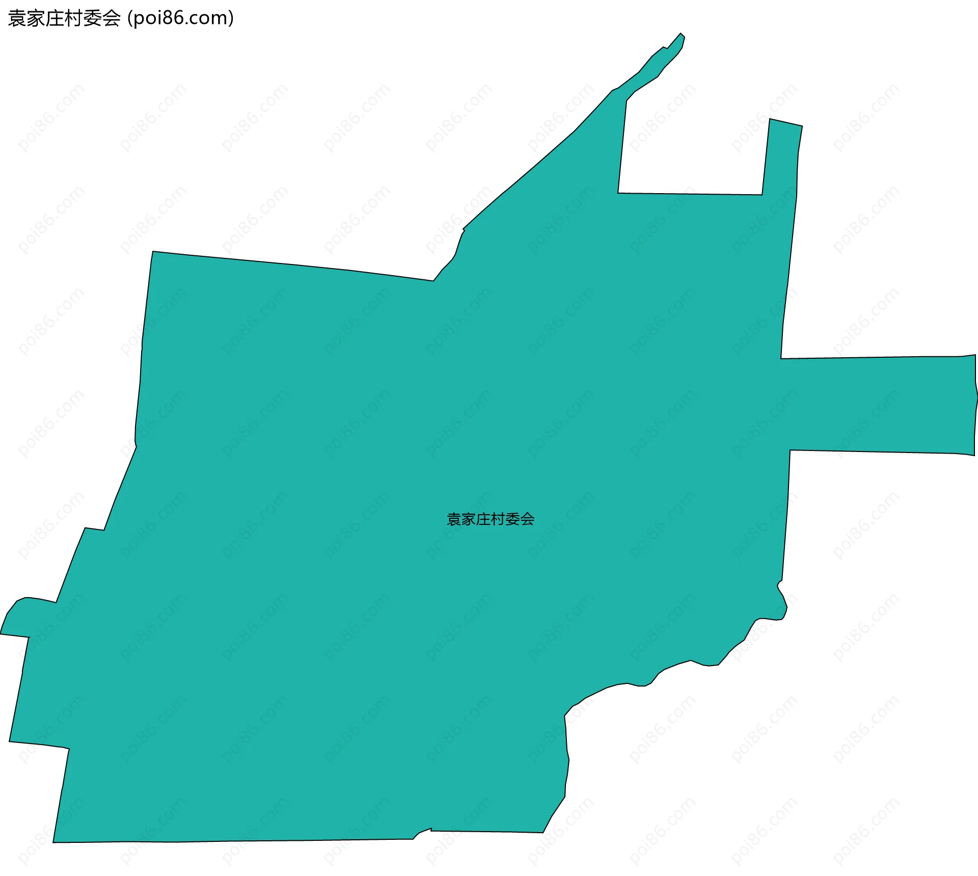 袁家庄村委会边界地图