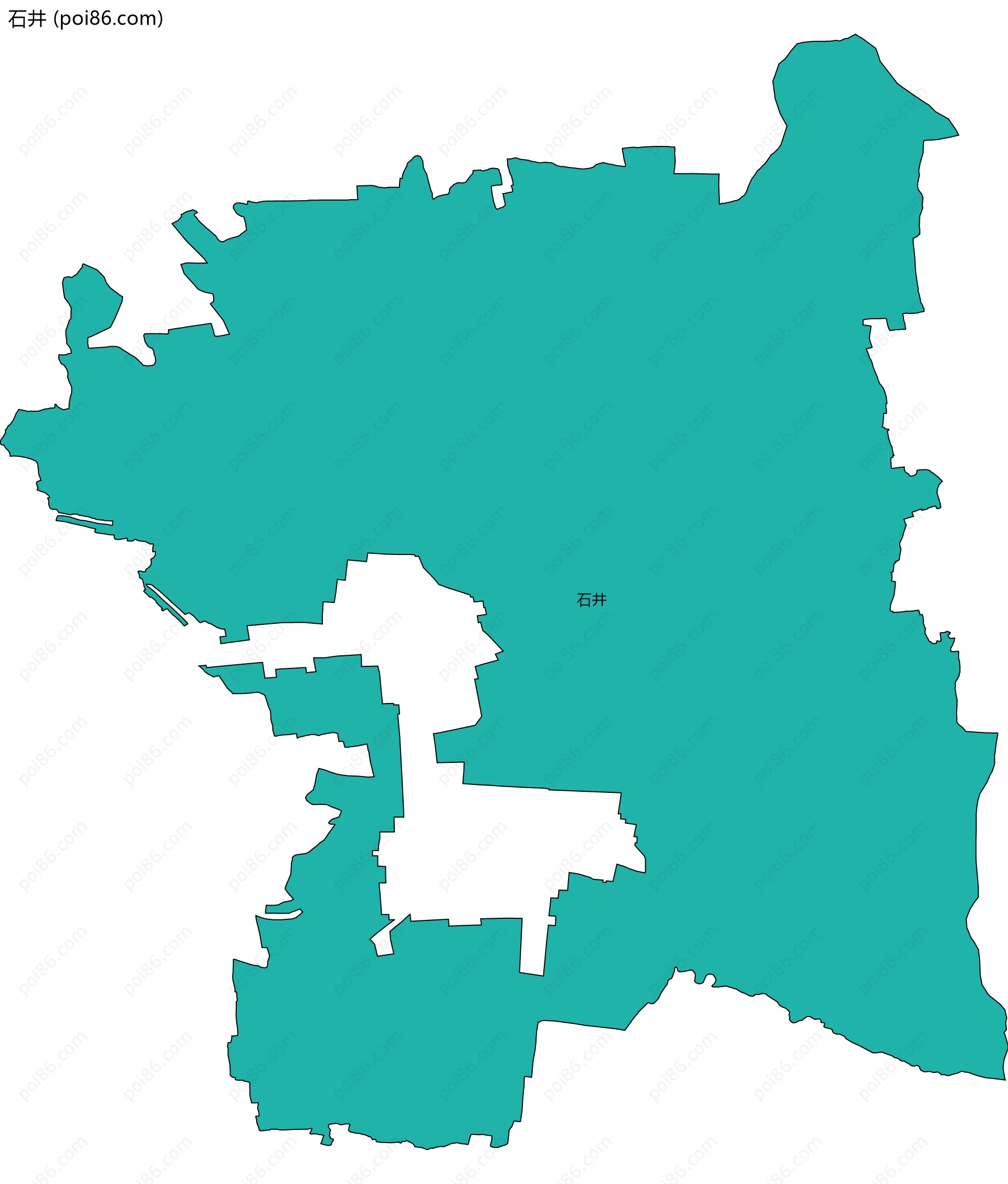 石井边界地图