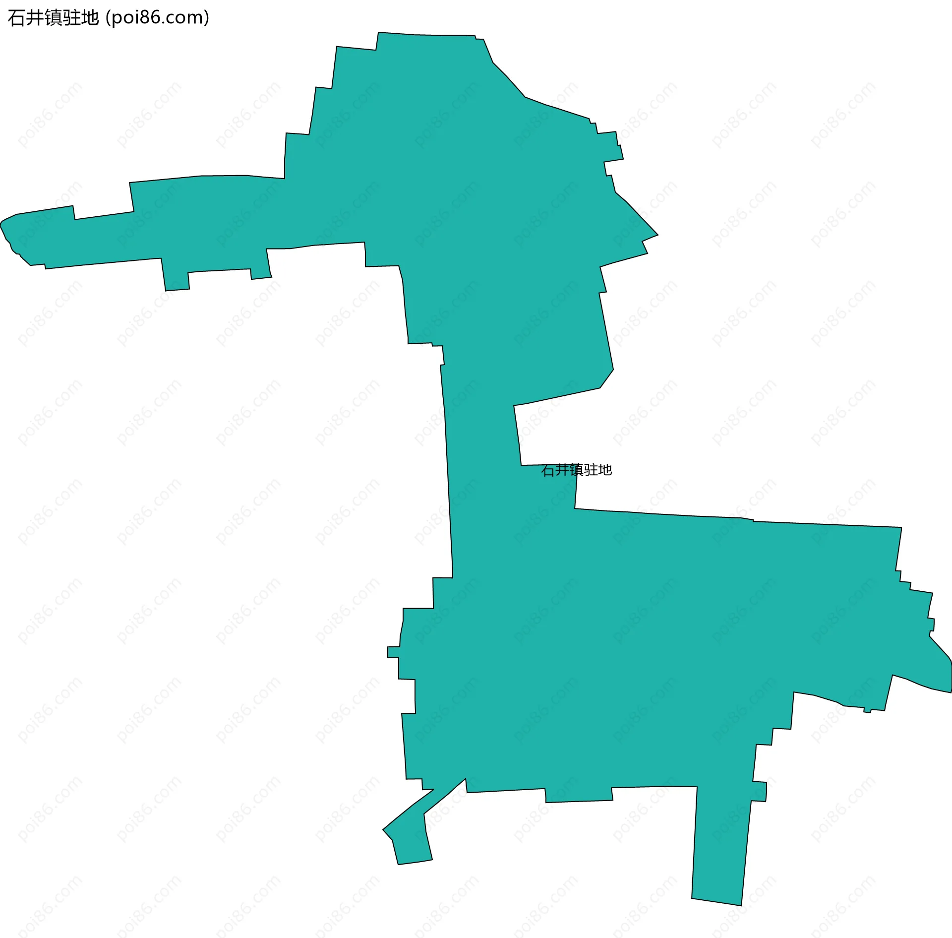 石井镇驻地边界地图