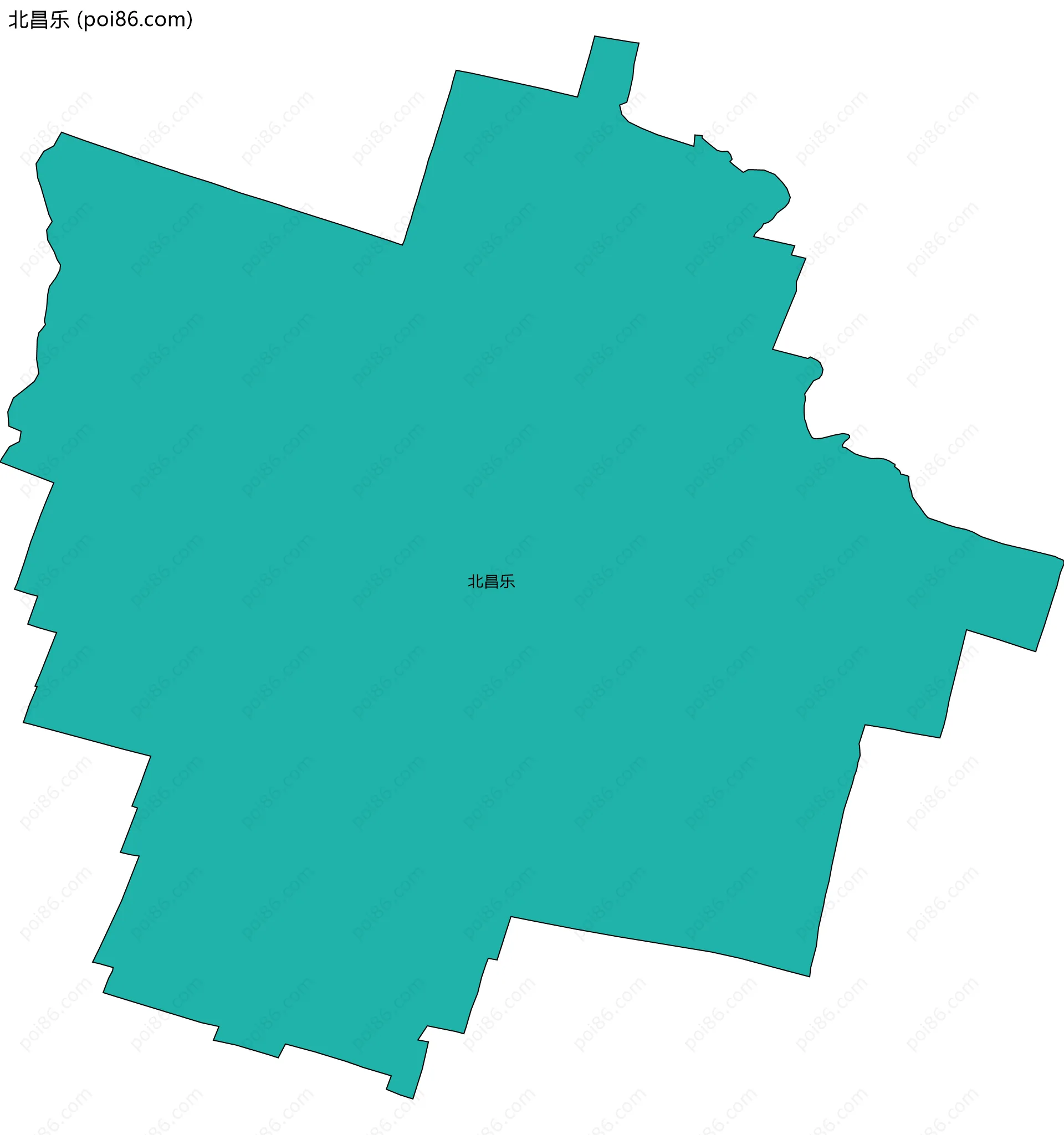 北昌乐边界地图