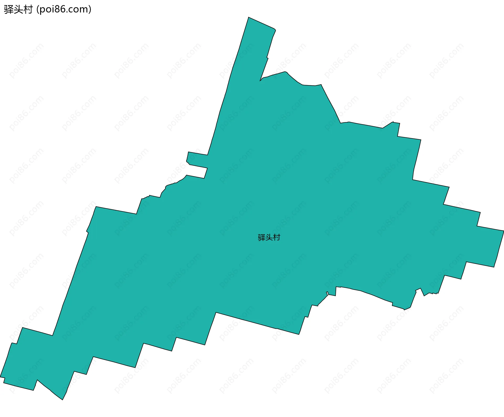 驿头村边界地图