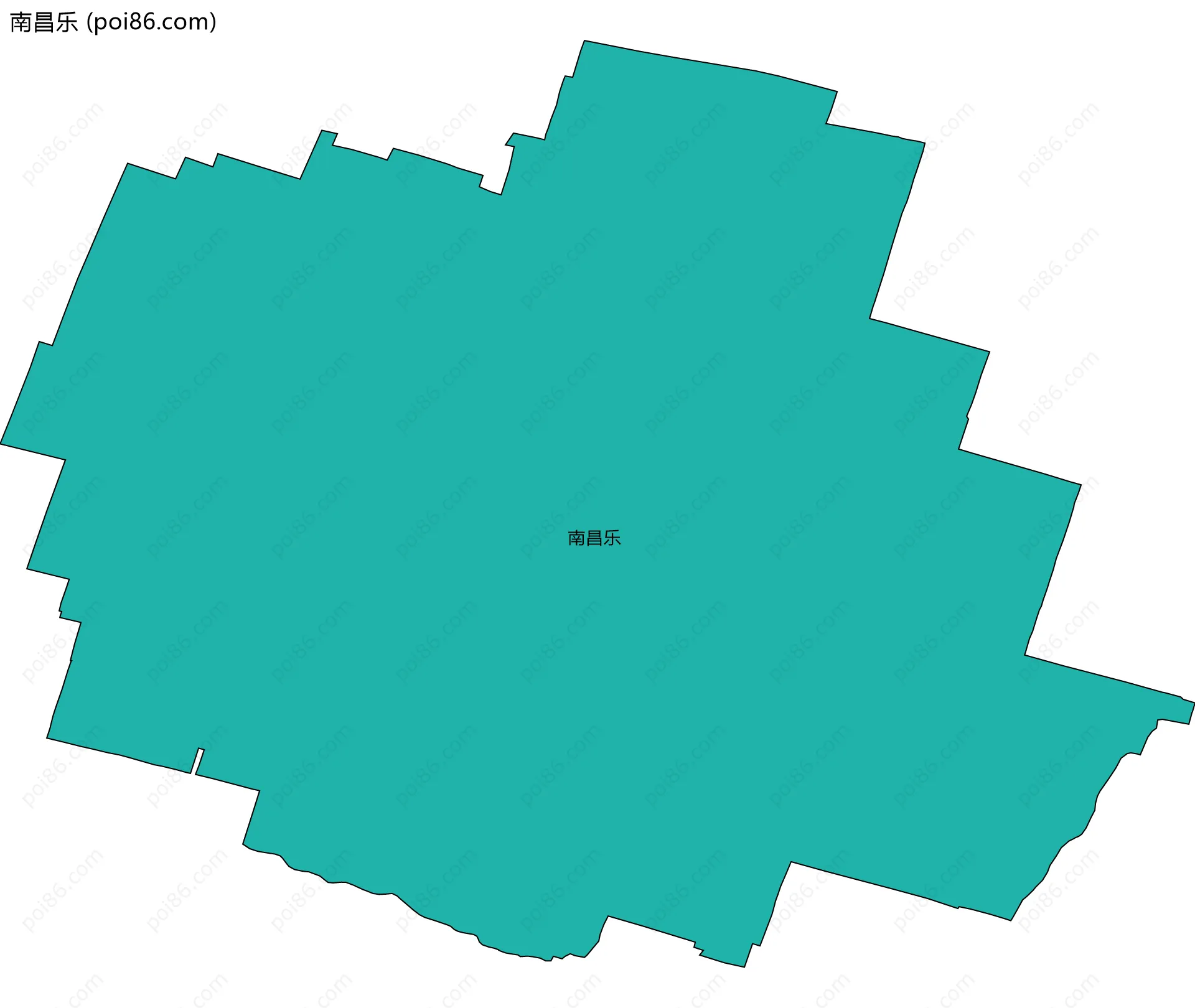 南昌乐边界地图