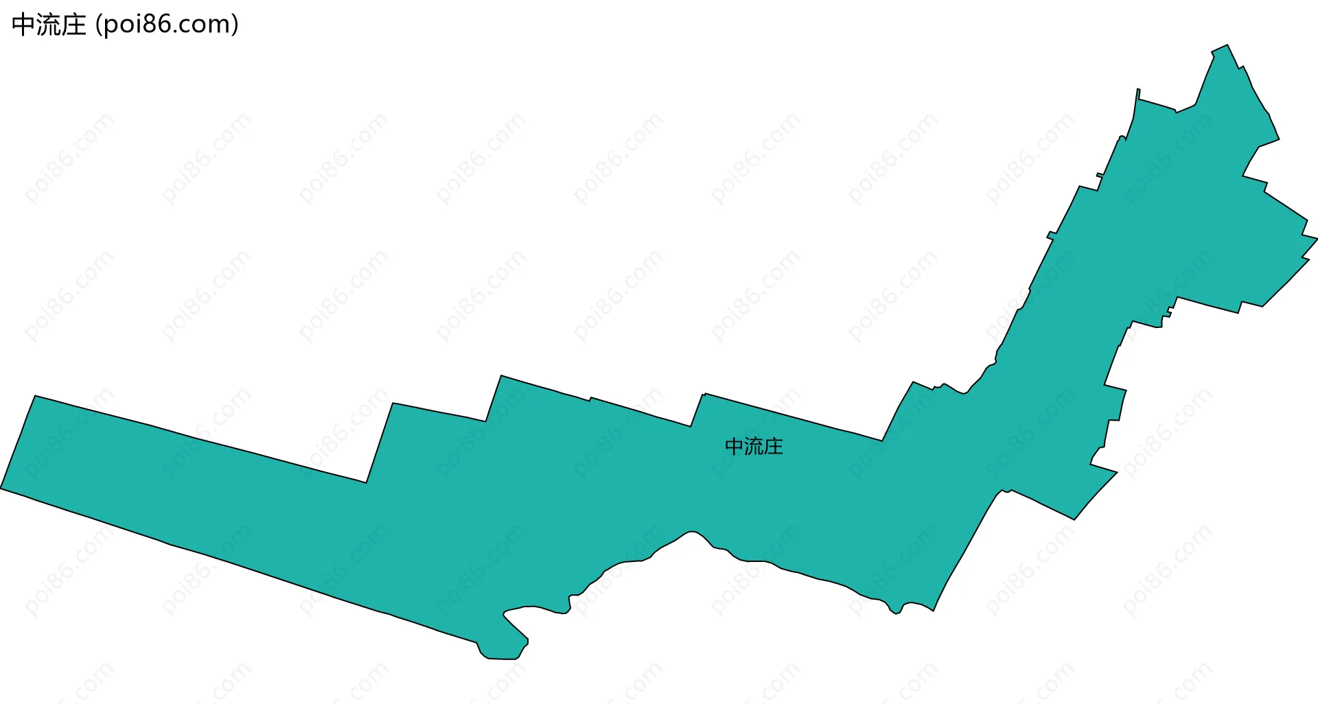 中流庄边界地图