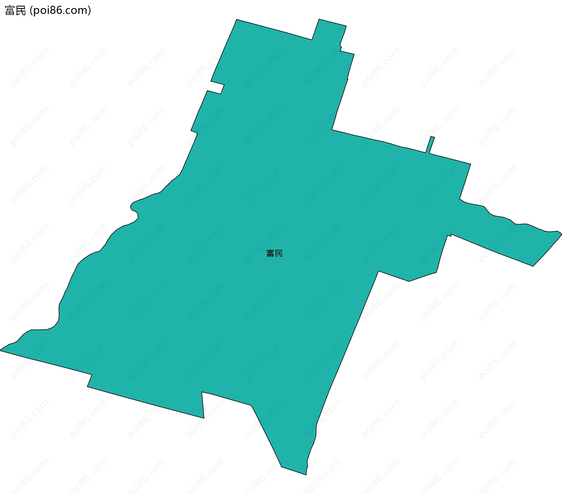 富民边界地图