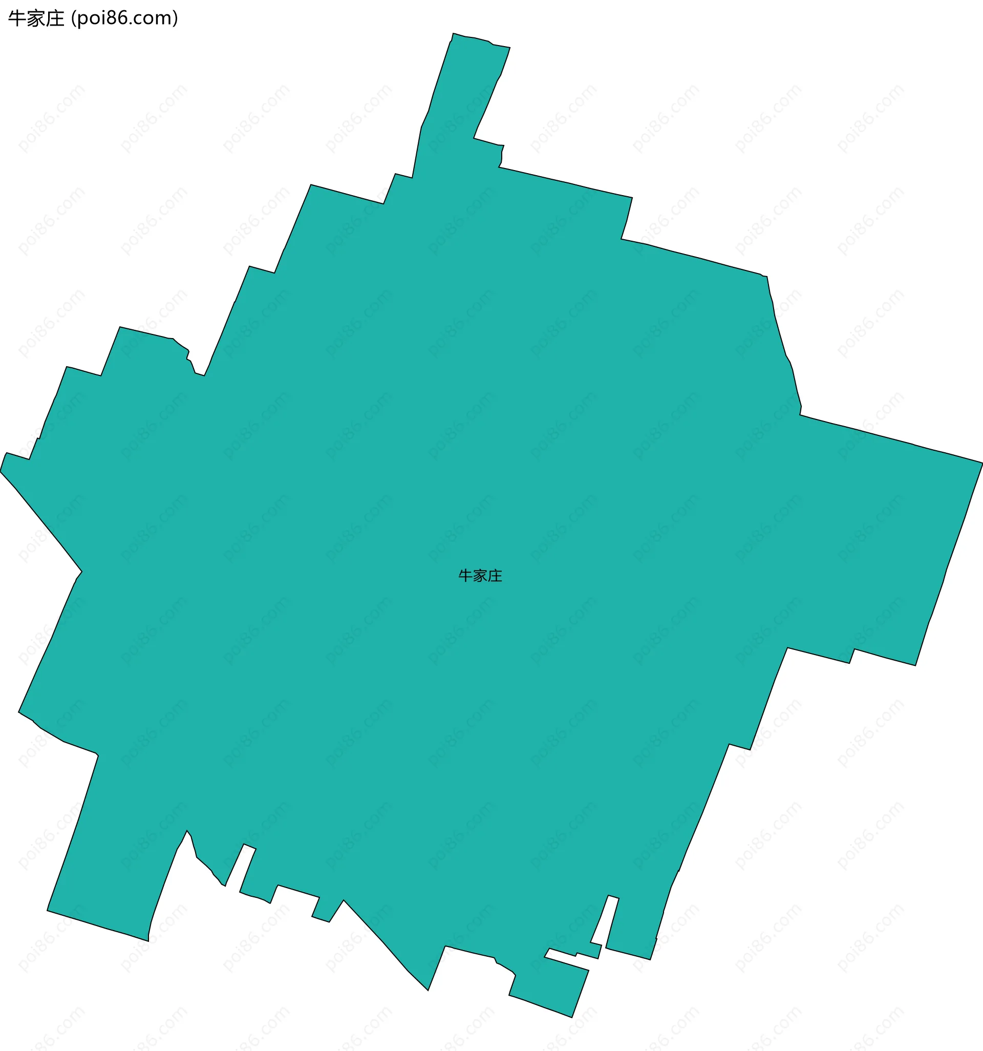 牛家庄边界地图