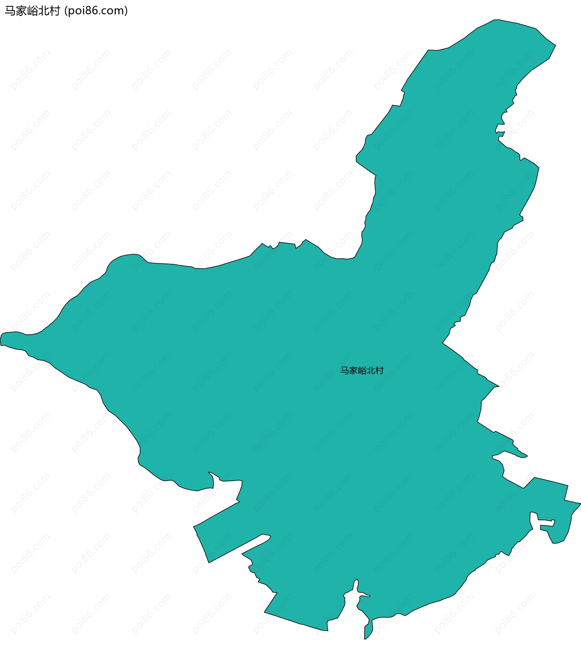 马家峪北村边界地图