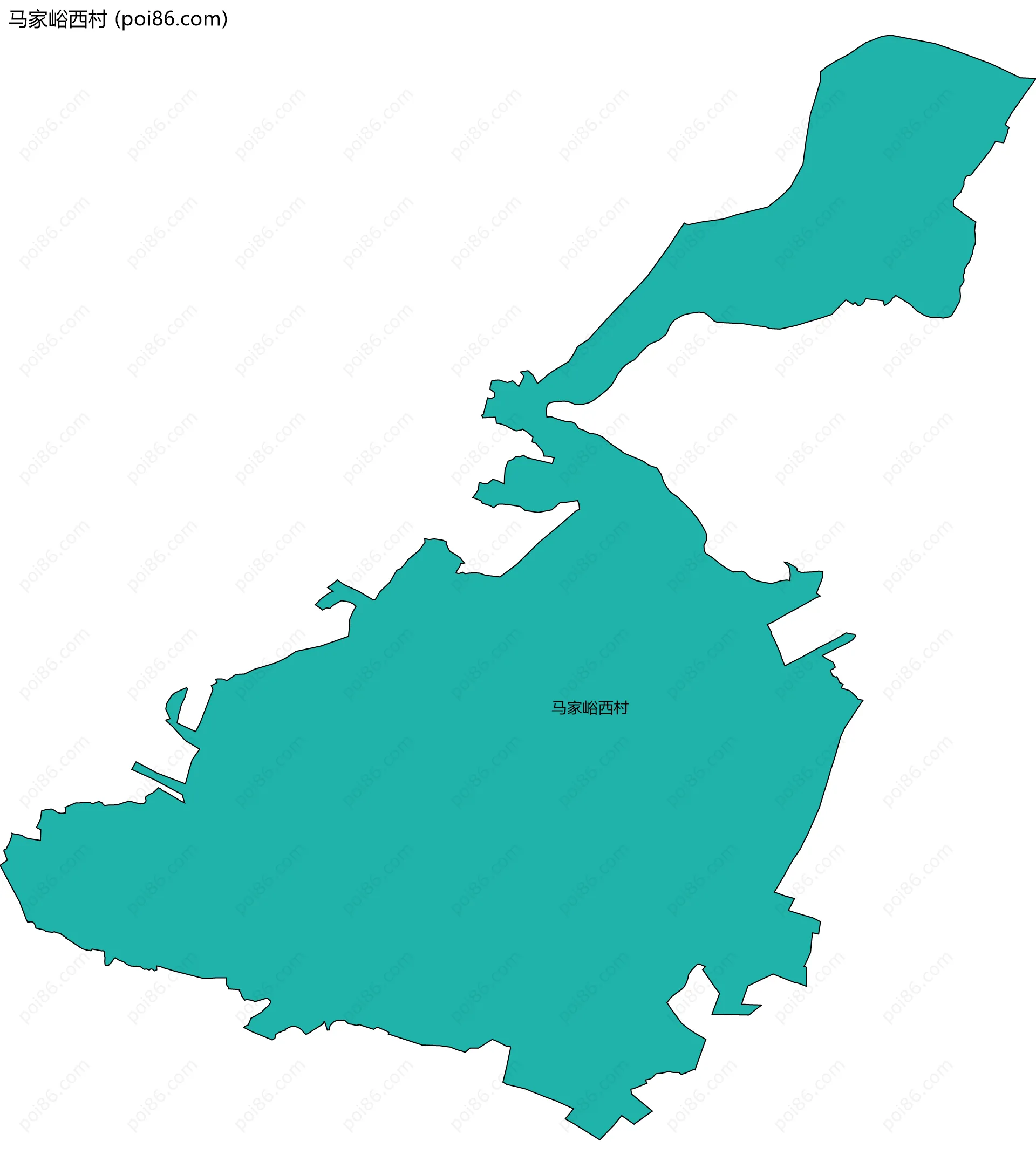 马家峪西村边界地图