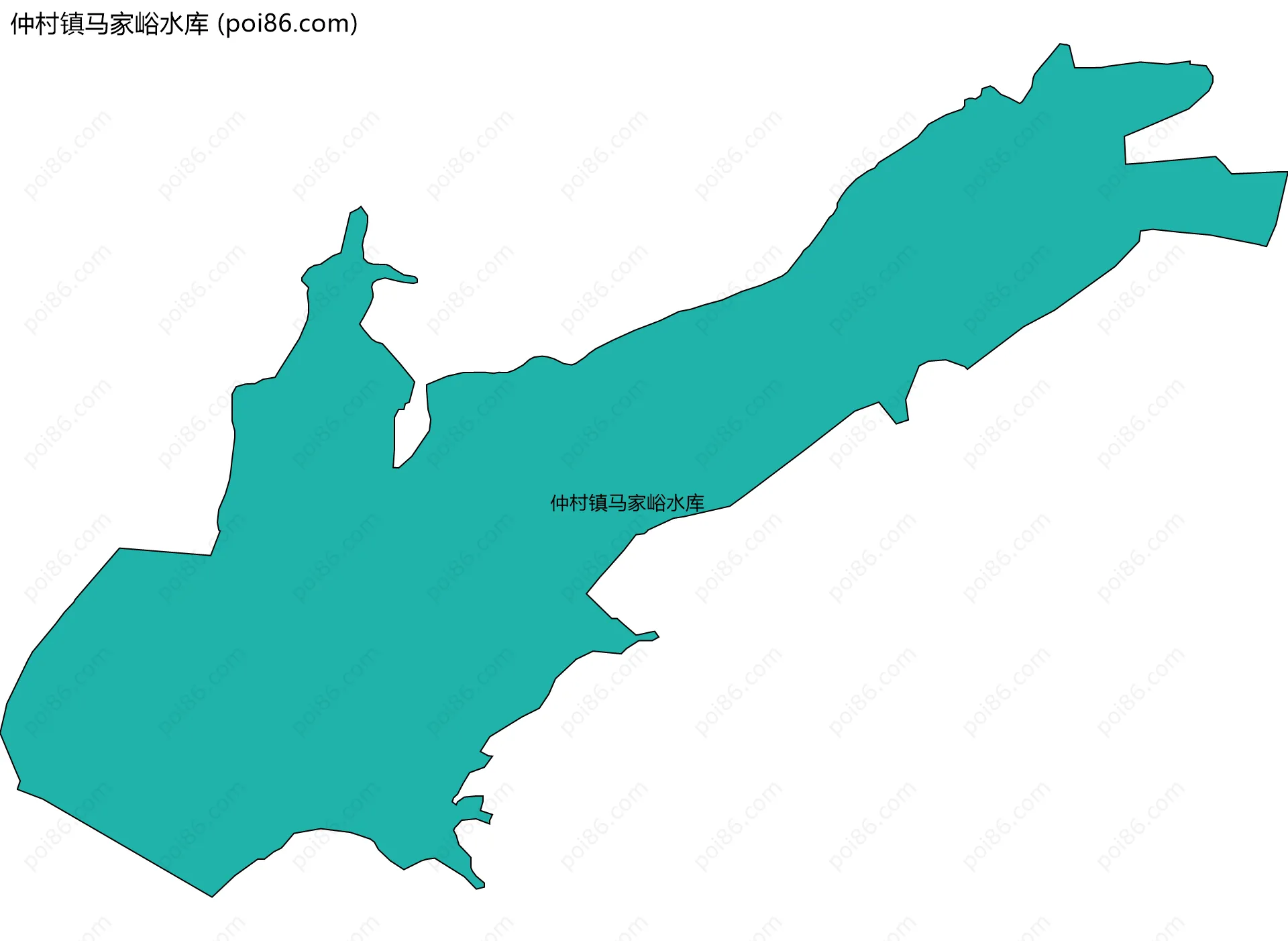 仲村镇马家峪水库边界地图
