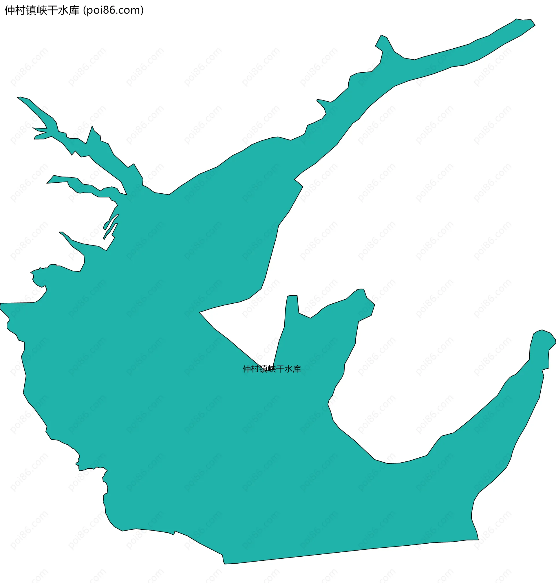 仲村镇峡干水库边界地图