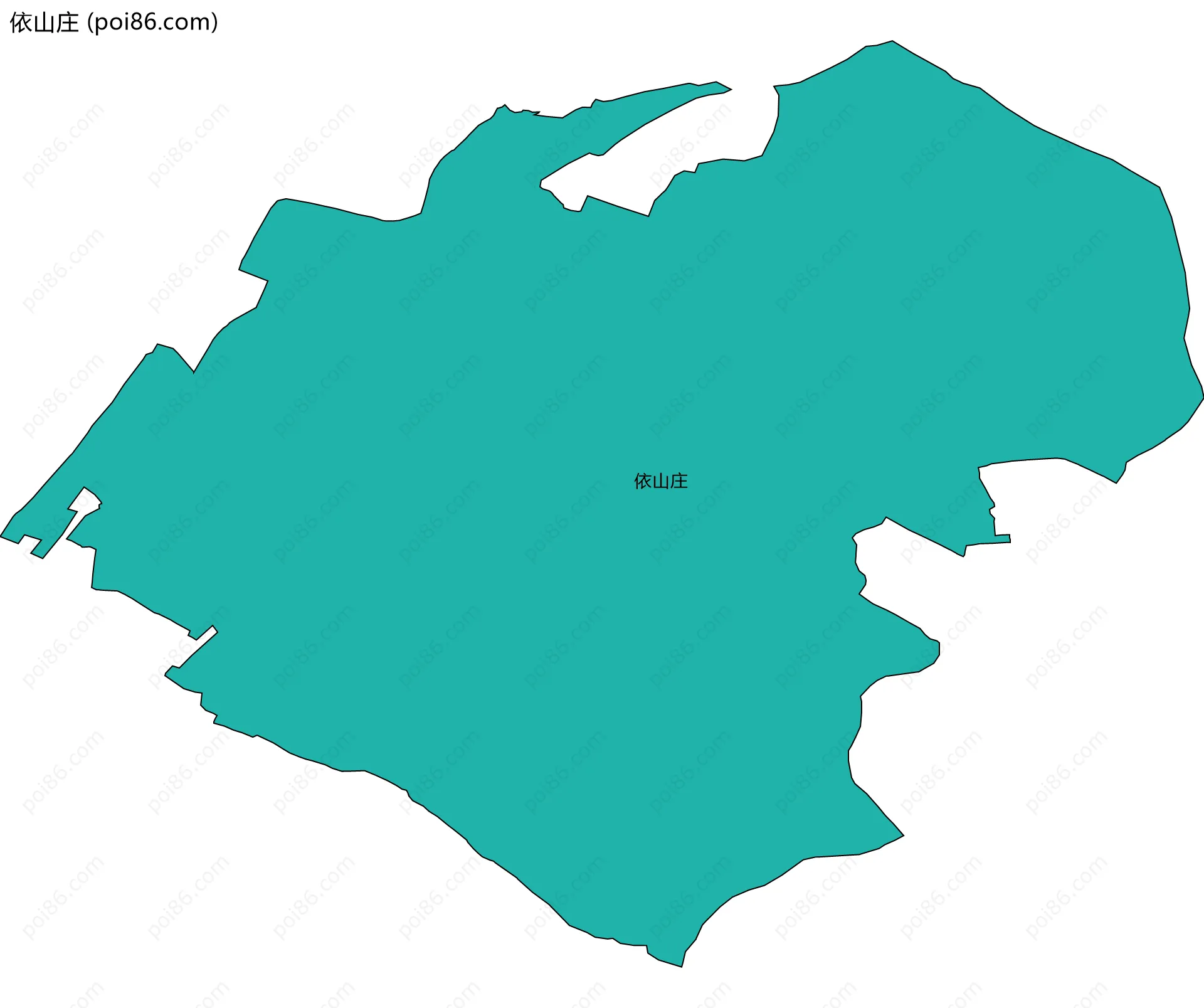 依山庄边界地图