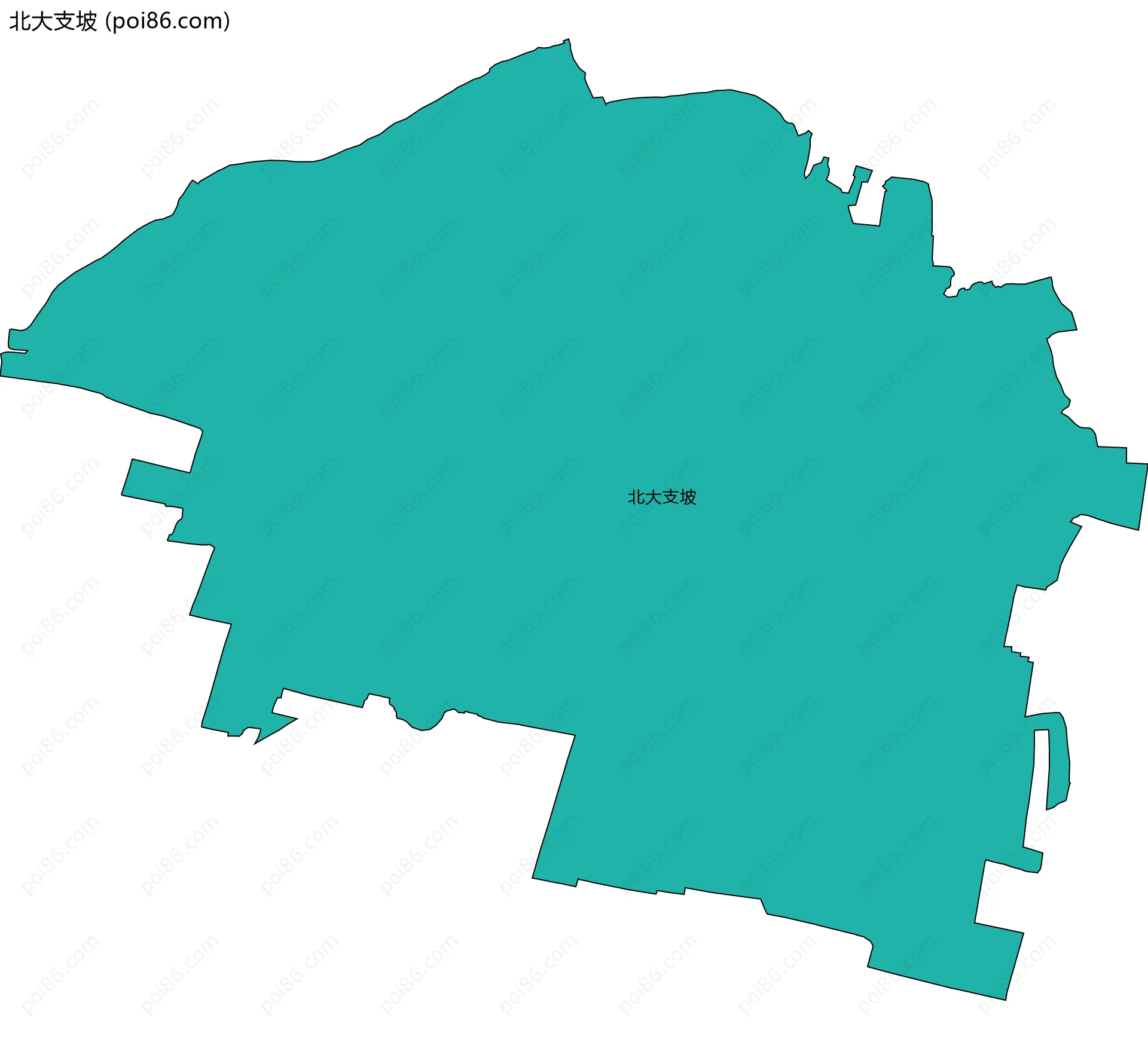北大支坡边界地图