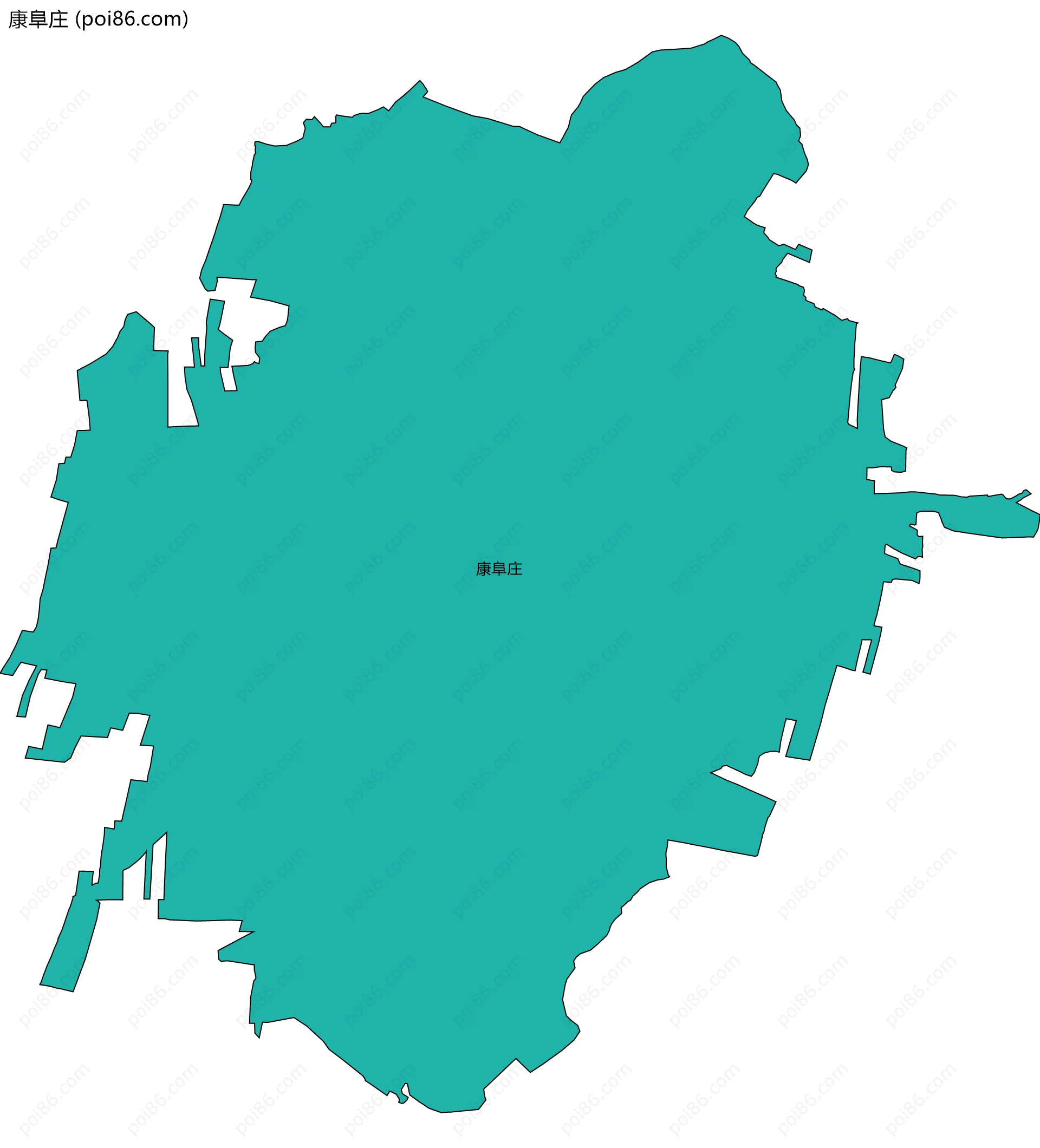 康阜庄边界地图