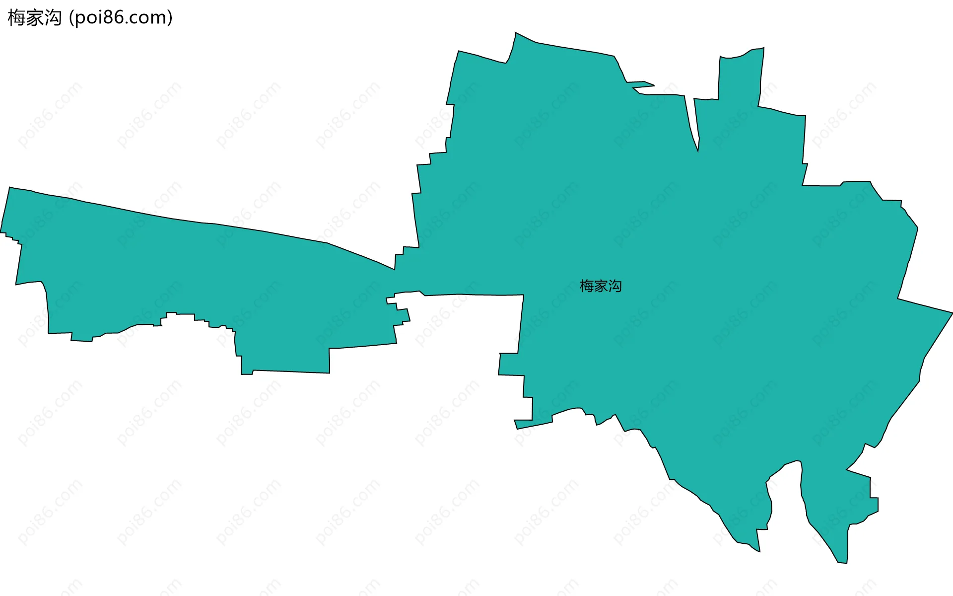 梅家沟边界地图