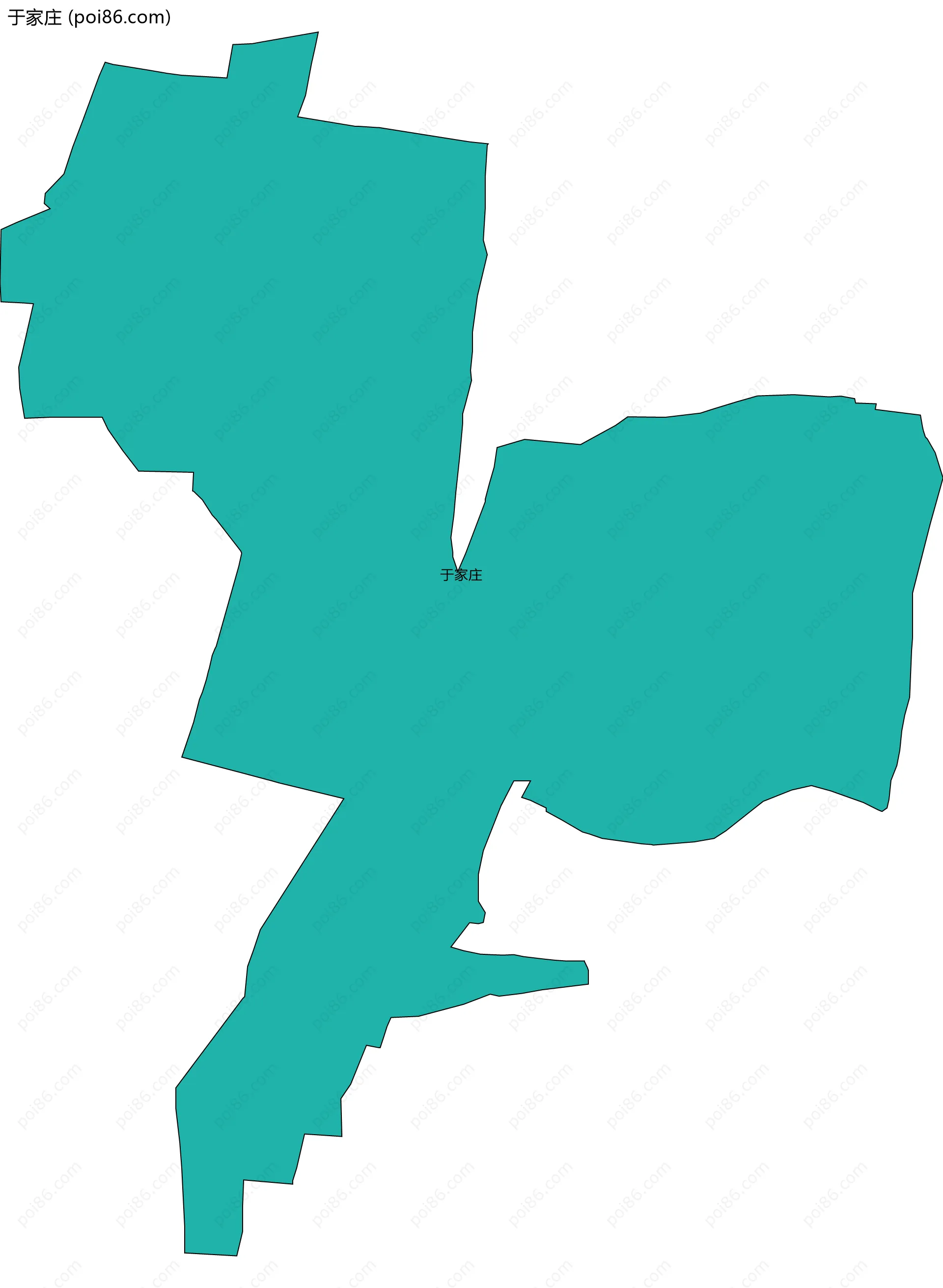 于家庄边界地图