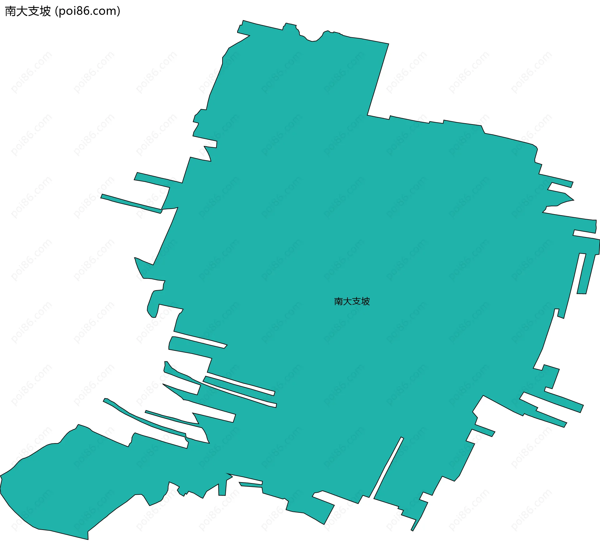 南大支坡边界地图