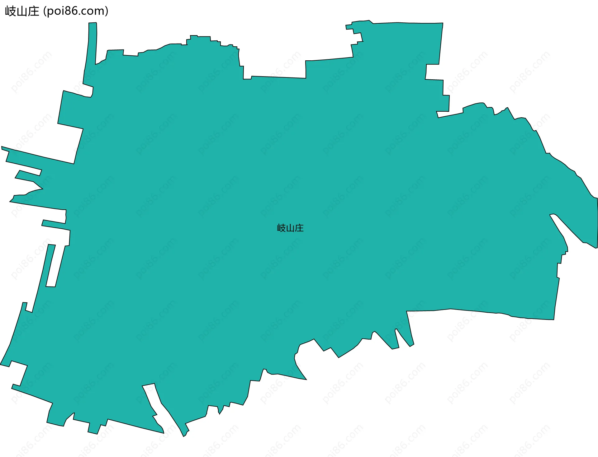 岐山庄边界地图