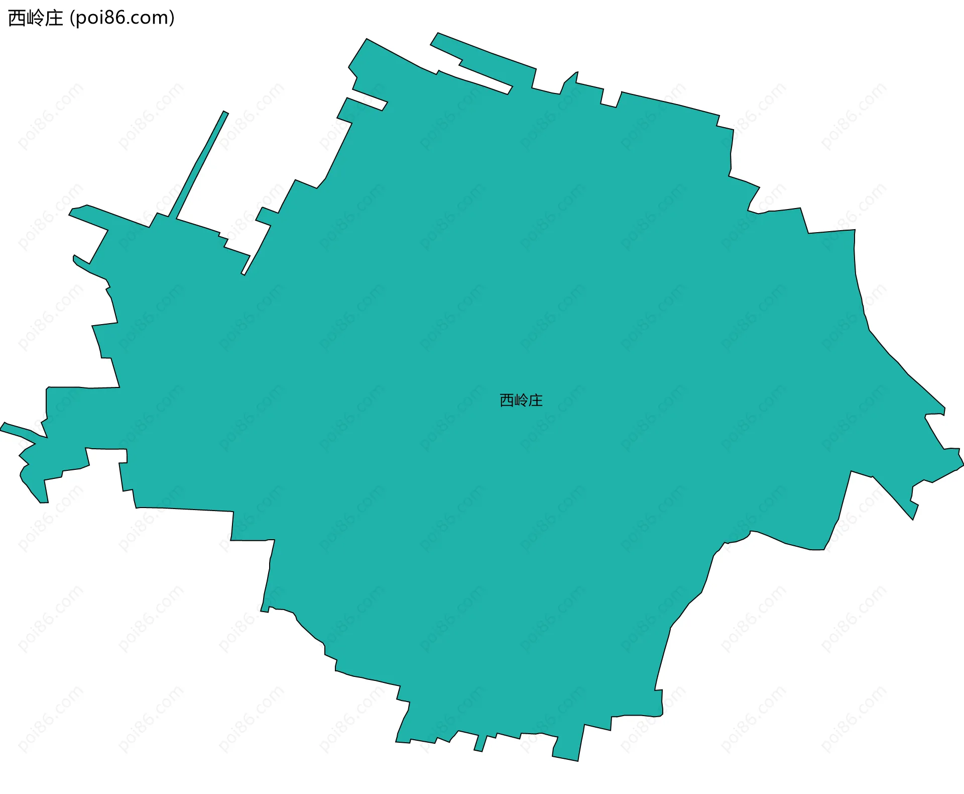 西岭庄边界地图