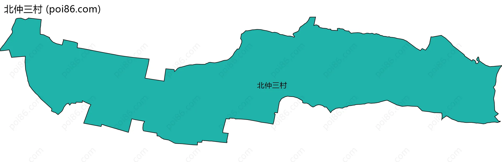 北仲三村边界地图