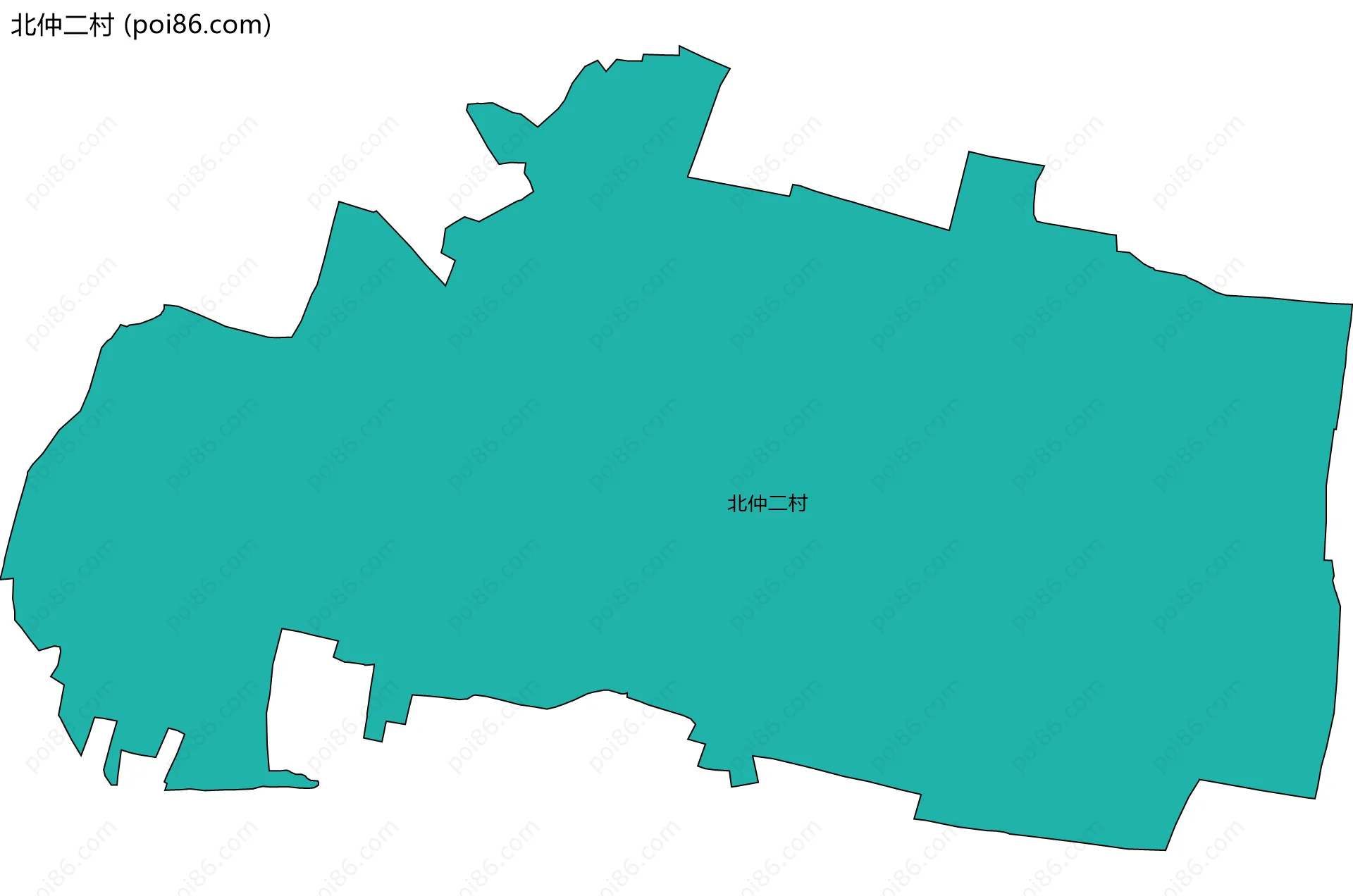 北仲二村边界地图