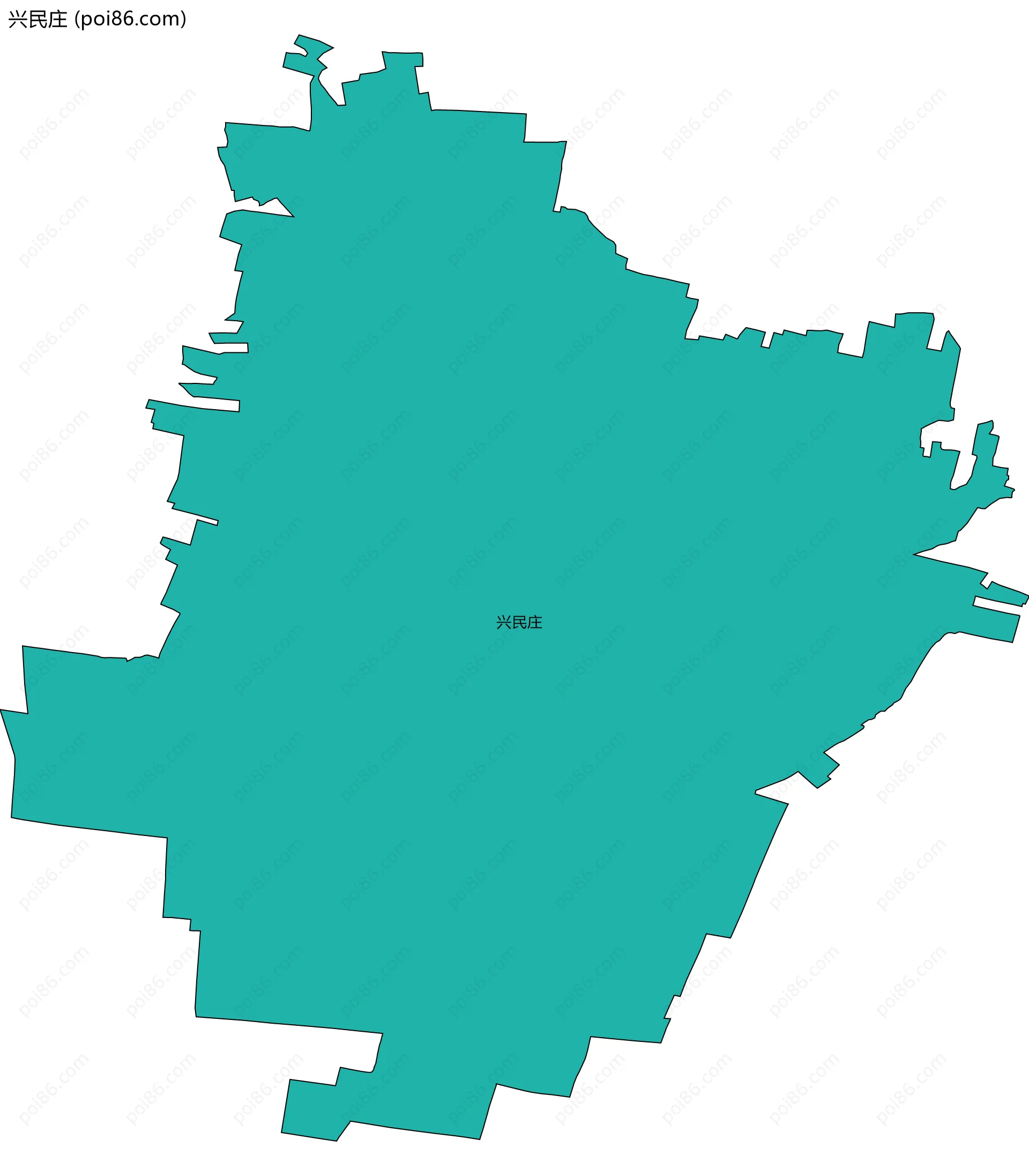 兴民庄边界地图
