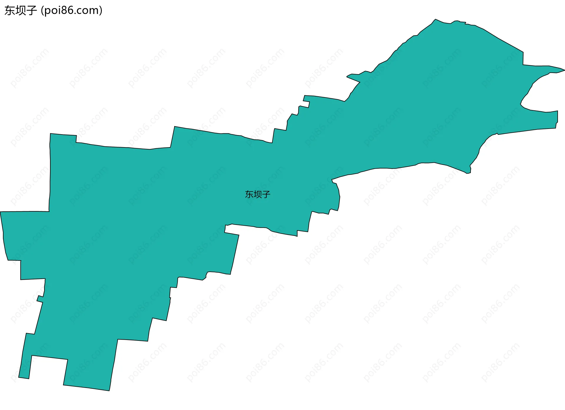 东坝子边界地图