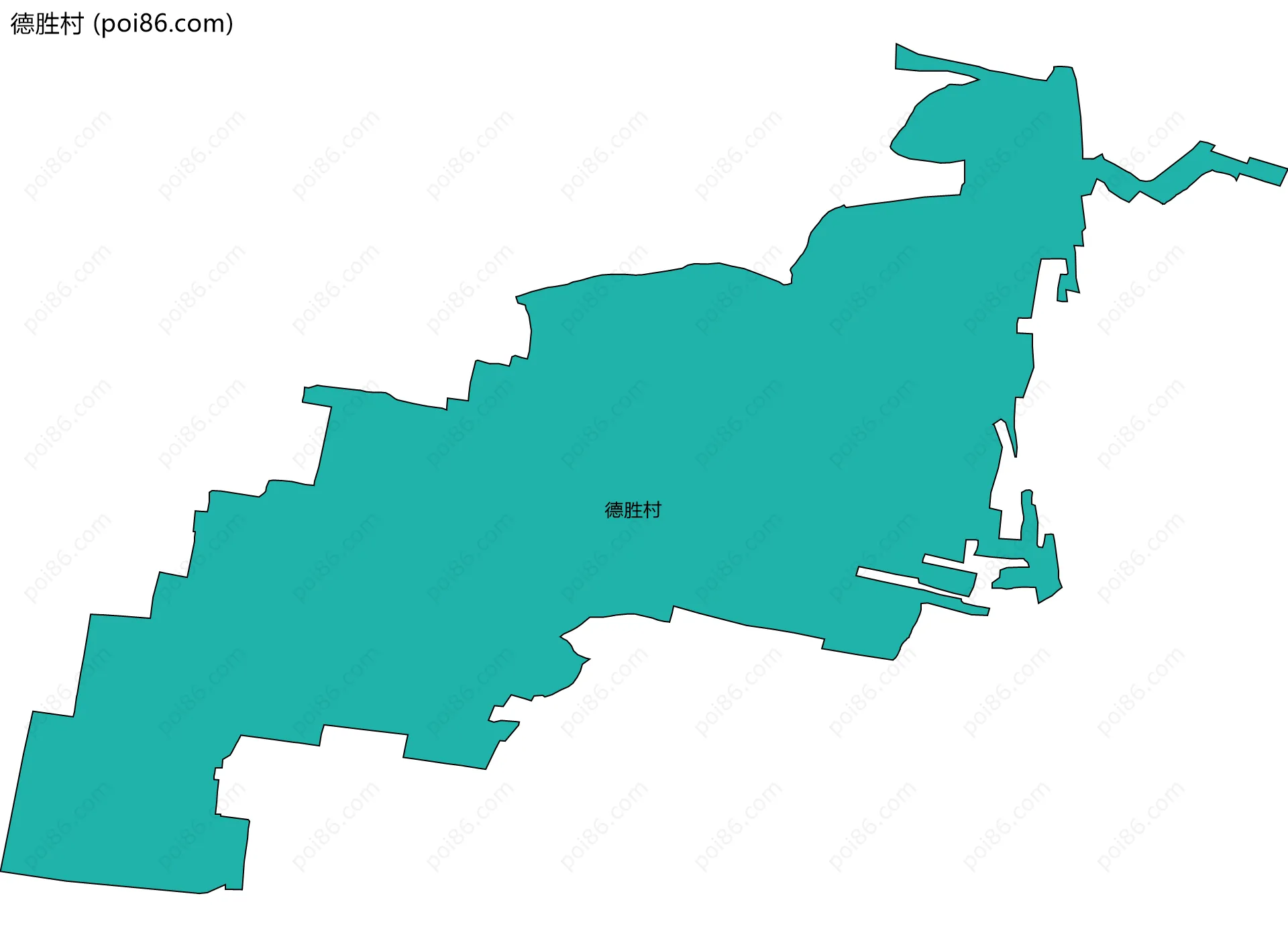 德胜村边界地图