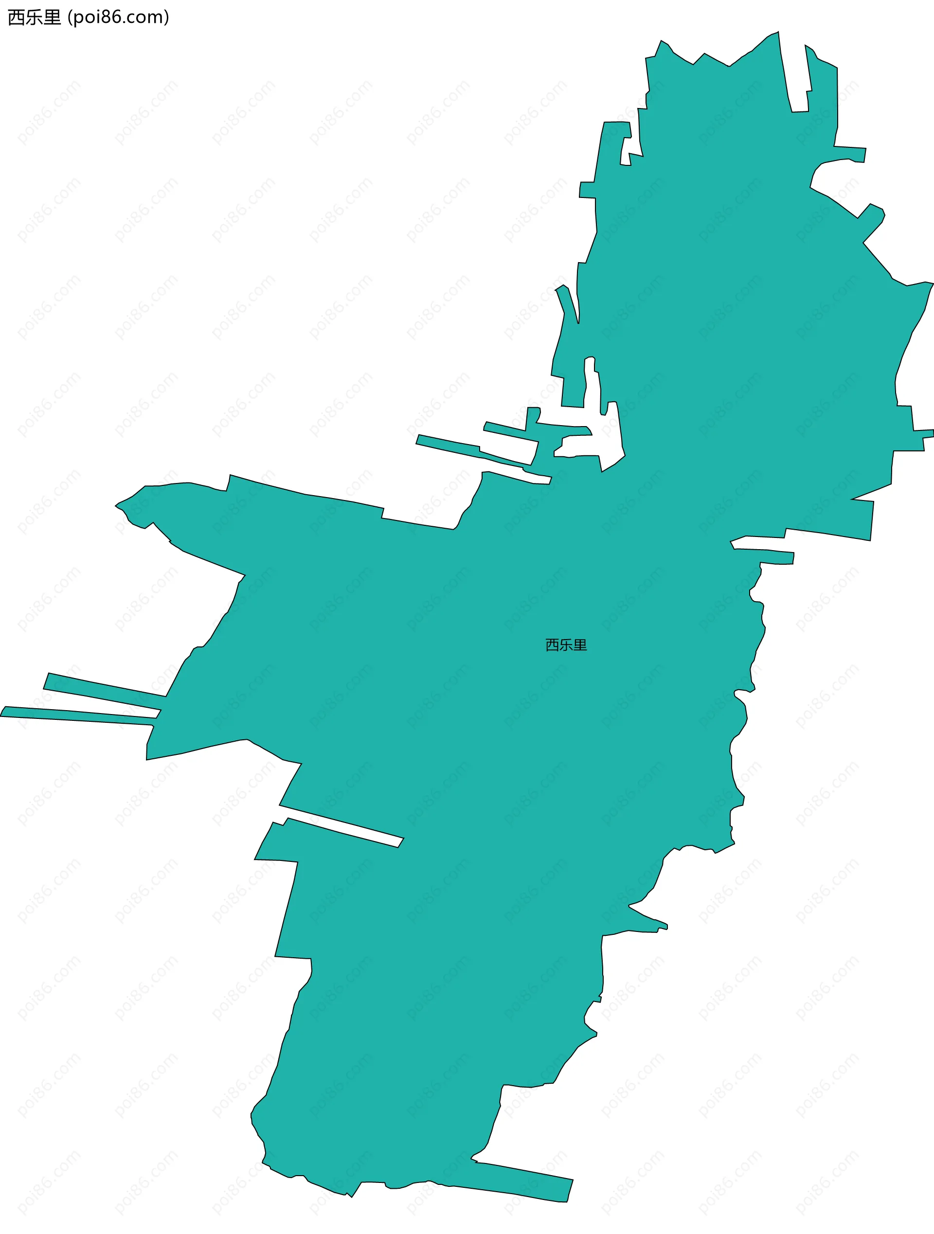 西乐里边界地图