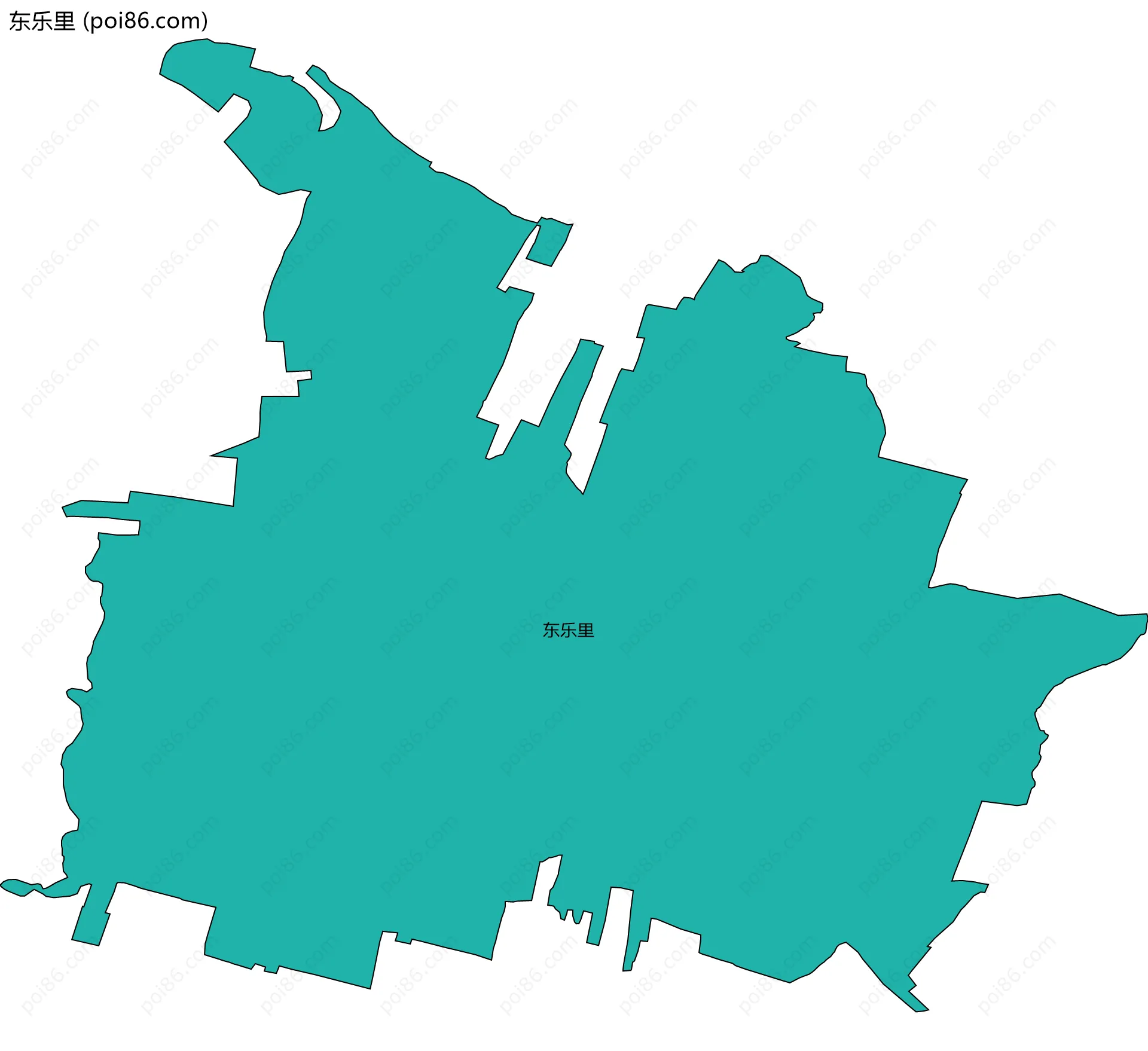 东乐里边界地图