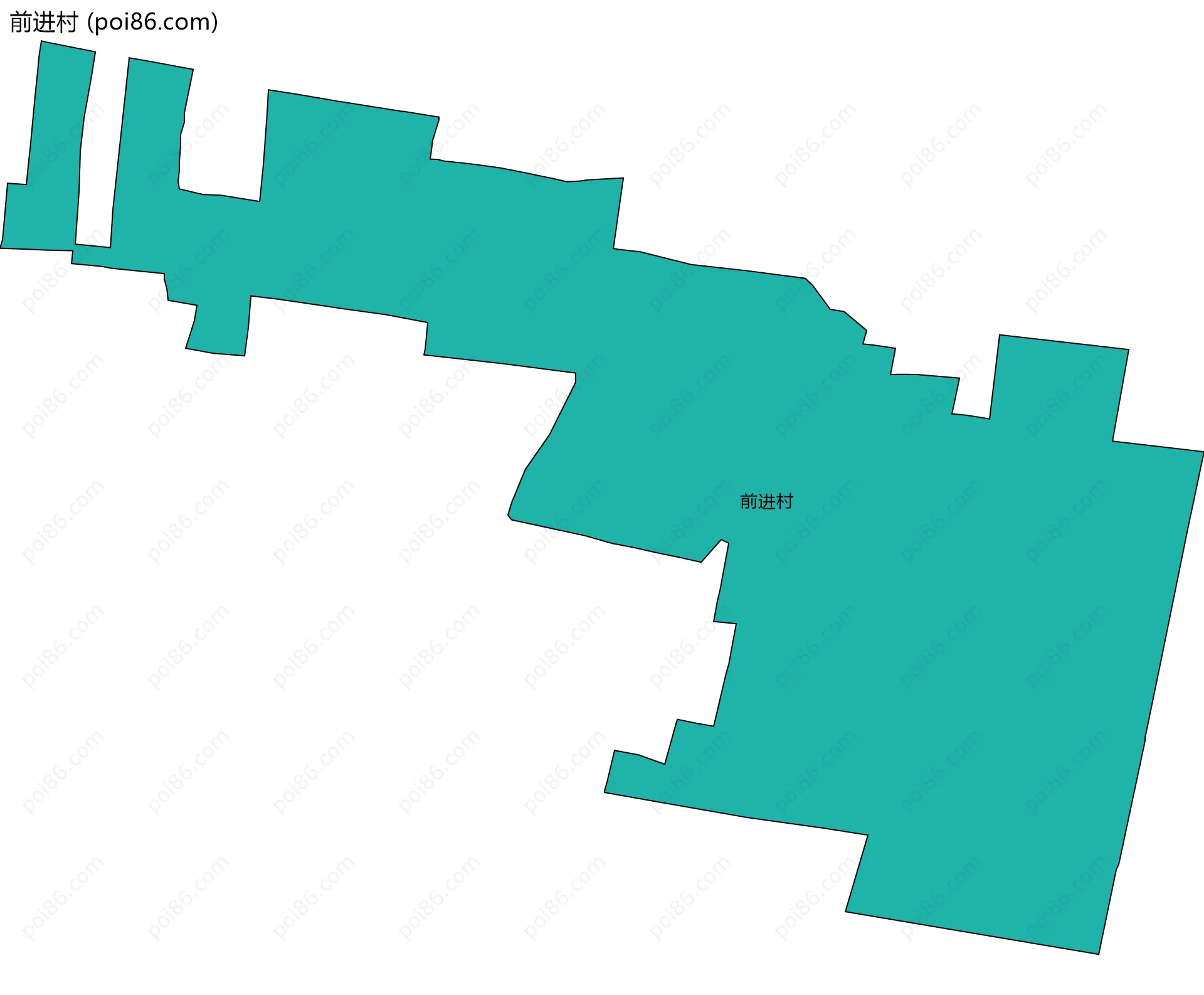 前进村边界地图