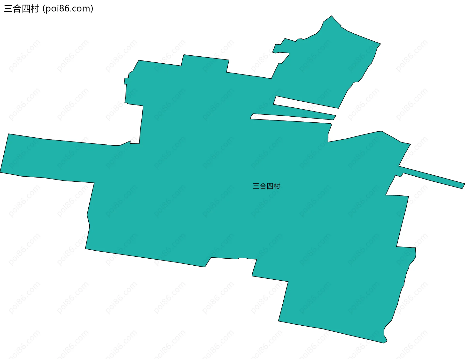 三合四村边界地图